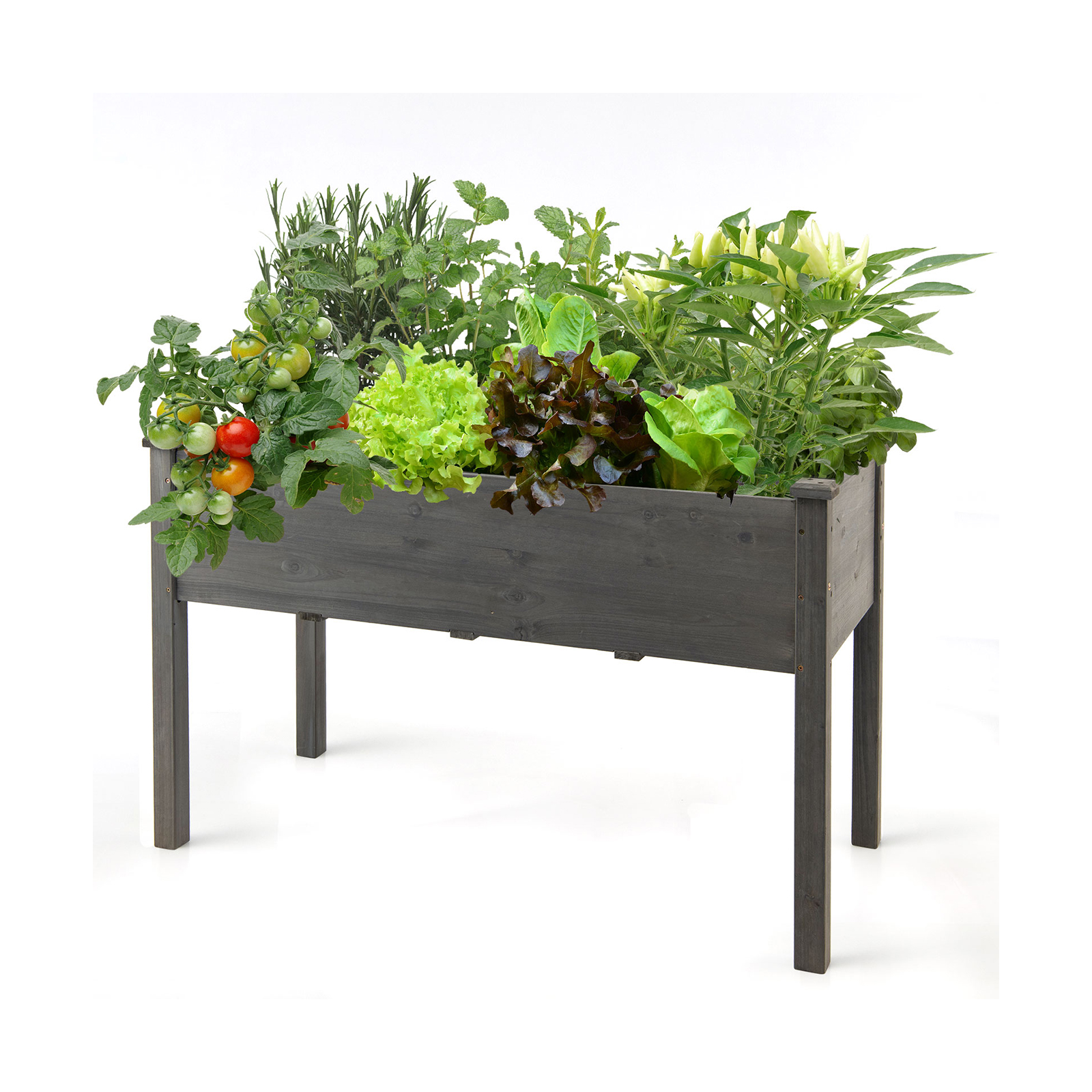 Kõrgepeenar puit kasvatuspeenar suur varajane peenar istutuskast istutuskast 125 x 59 x 76 cm hall