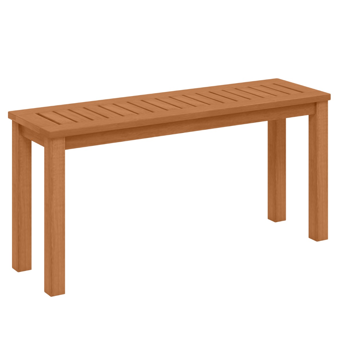 Ilmastikukindel seljatoeta kahekohaline aiamööbli pink kuni 150 kg puidust parkipink