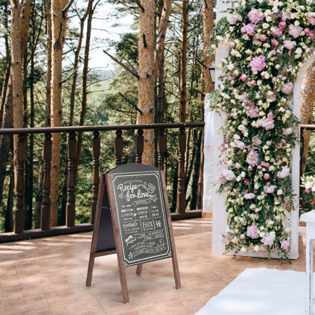 Kahekülgne tahvel A-raamil 60x37 cm