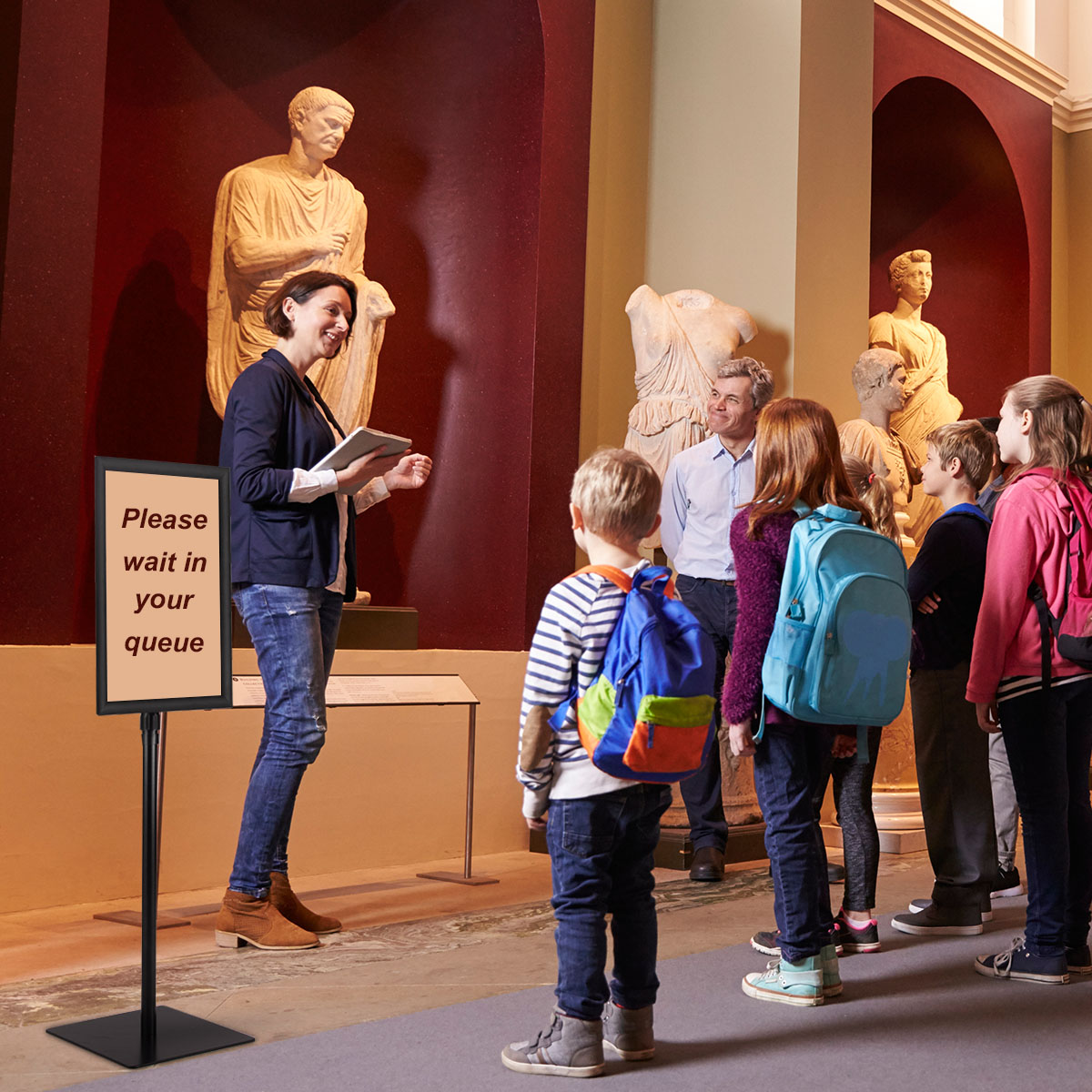 Infoalus A3 reguleeritava kõrgusega eemaldatav plakatialus hõbe/must 42 x 29,5 cm-must