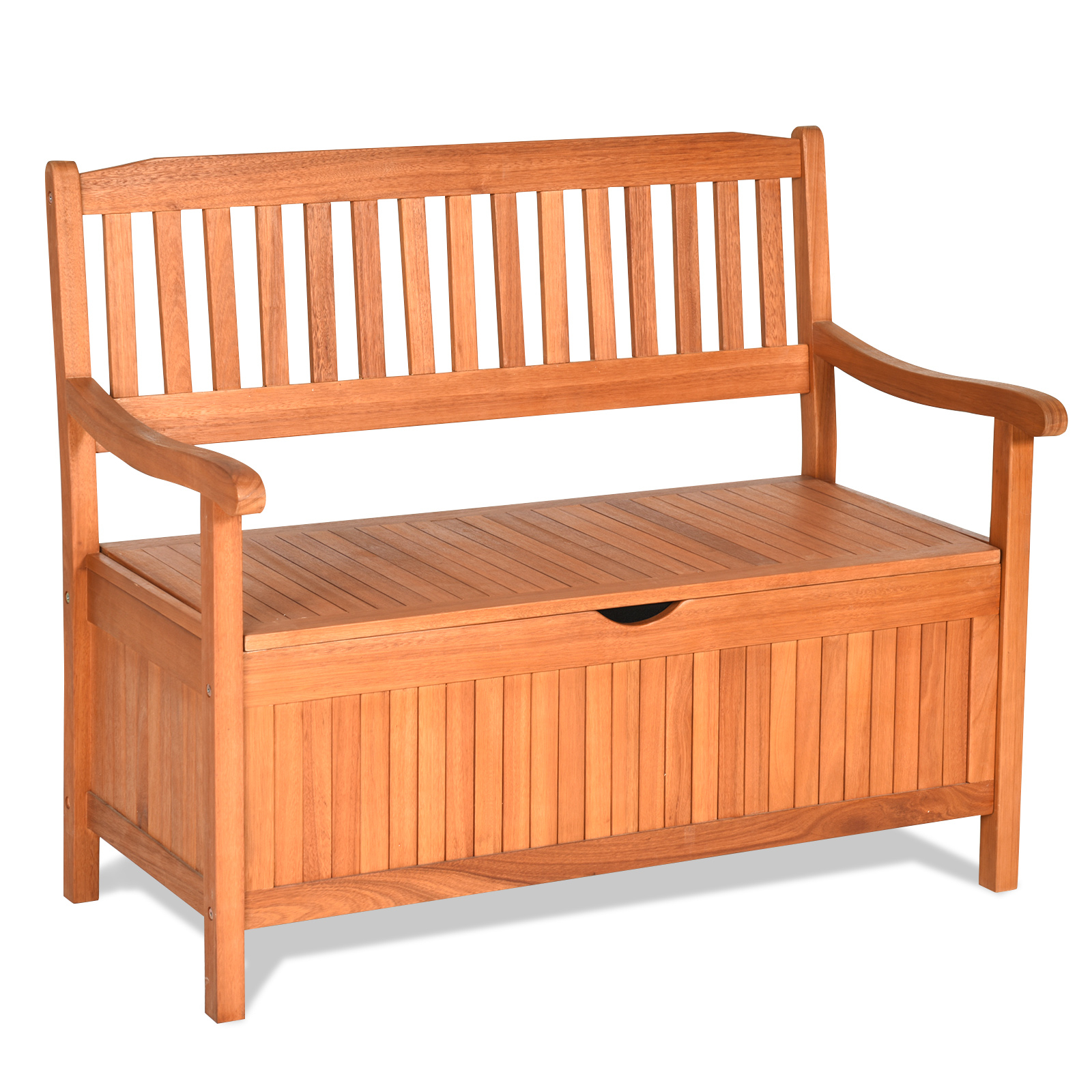 Sisemise voodri ja kaanega puidust hoiupink ning aiakast terrassile ja hoovi (maht u 125L/33 gallonit)