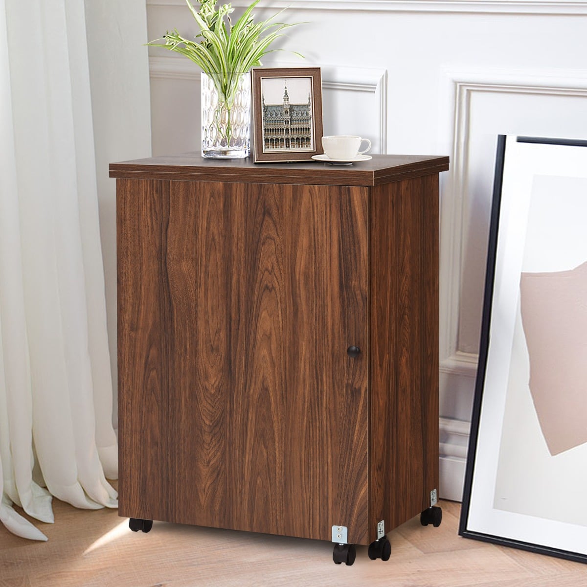 Kokkupandav õmbluslaud pruun