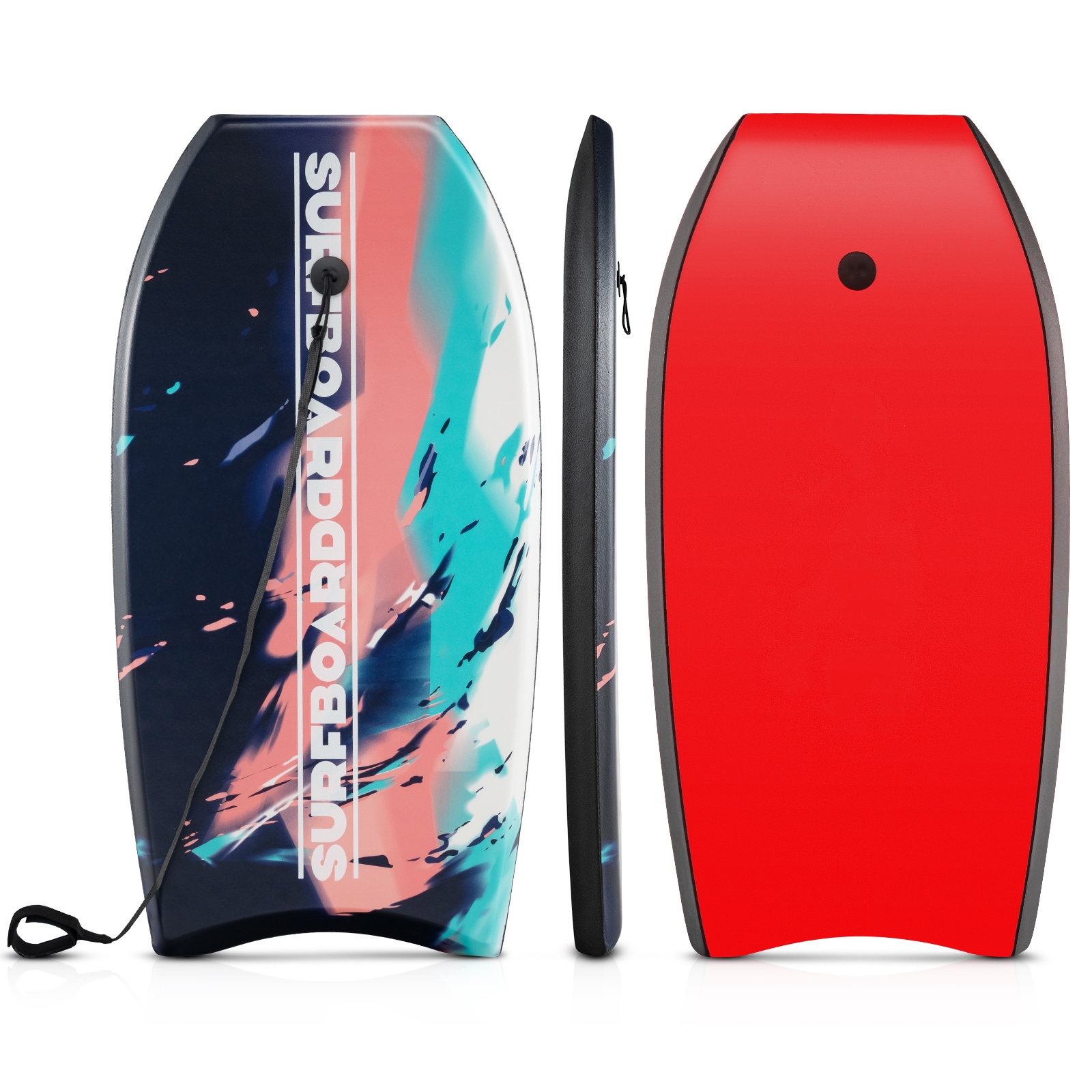 Kerge ja vastupidav lainelaud ning boogie-board randa (suurus L) mitmevärviline disain 2 (104 cm)