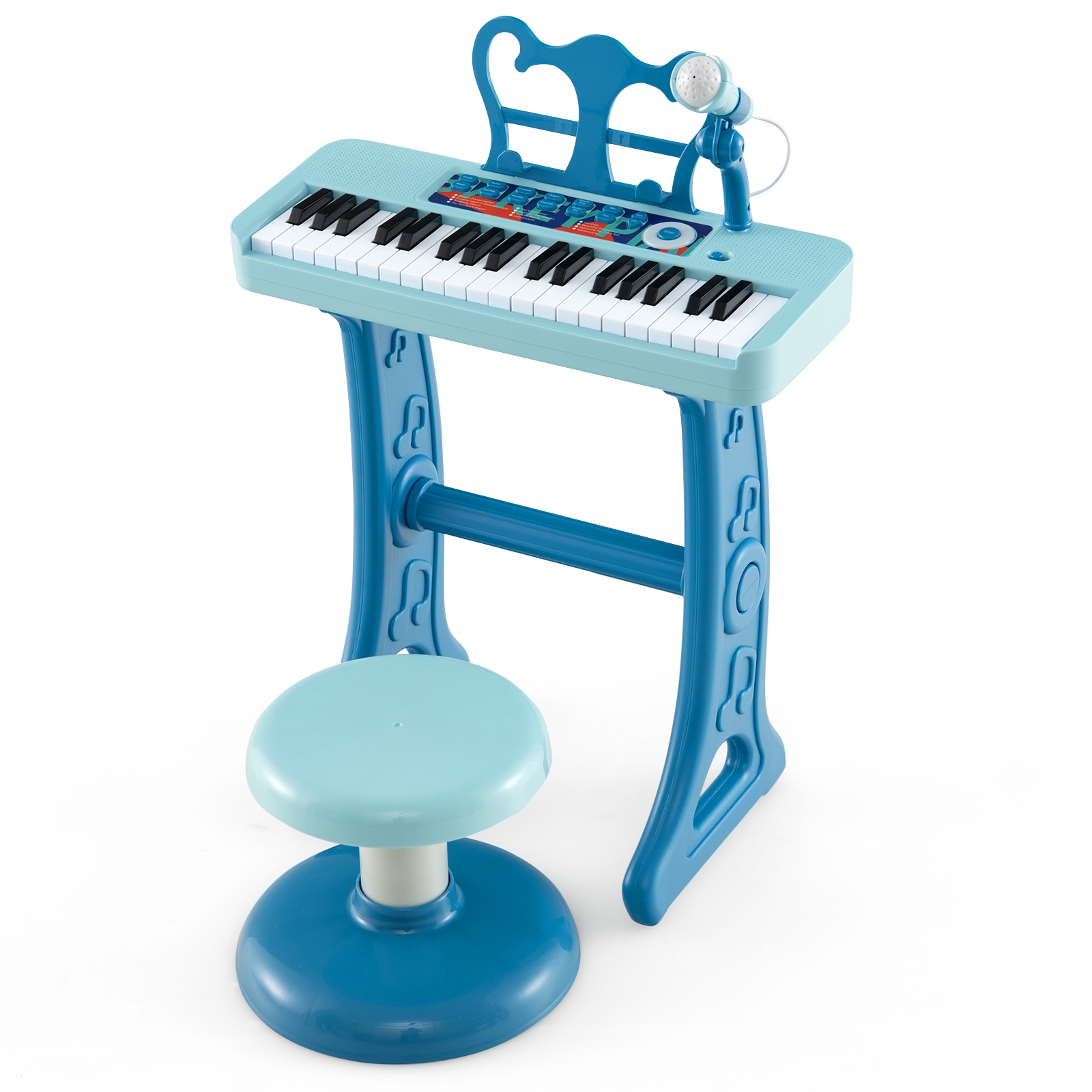 37 klahviga lasteklaviatuur elektrooniline lasteklaver koos taburetmikrofoniga