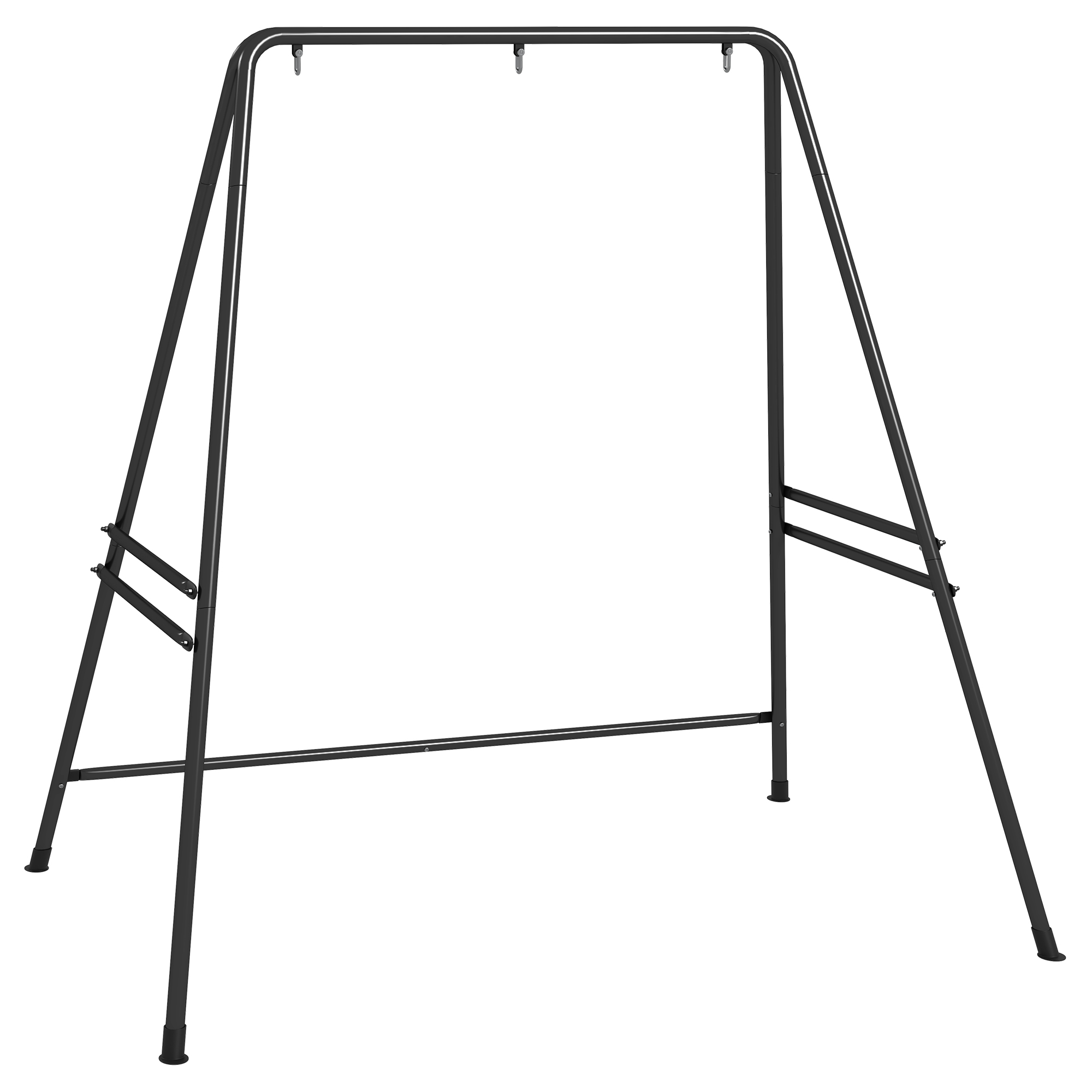 Ripptooli raam, vastupidav ja ilmastikukindel, sise- ja välistingimustes kasutamiseks, kuni 150 kg, teras, 178 x 143 x 180 cm, must