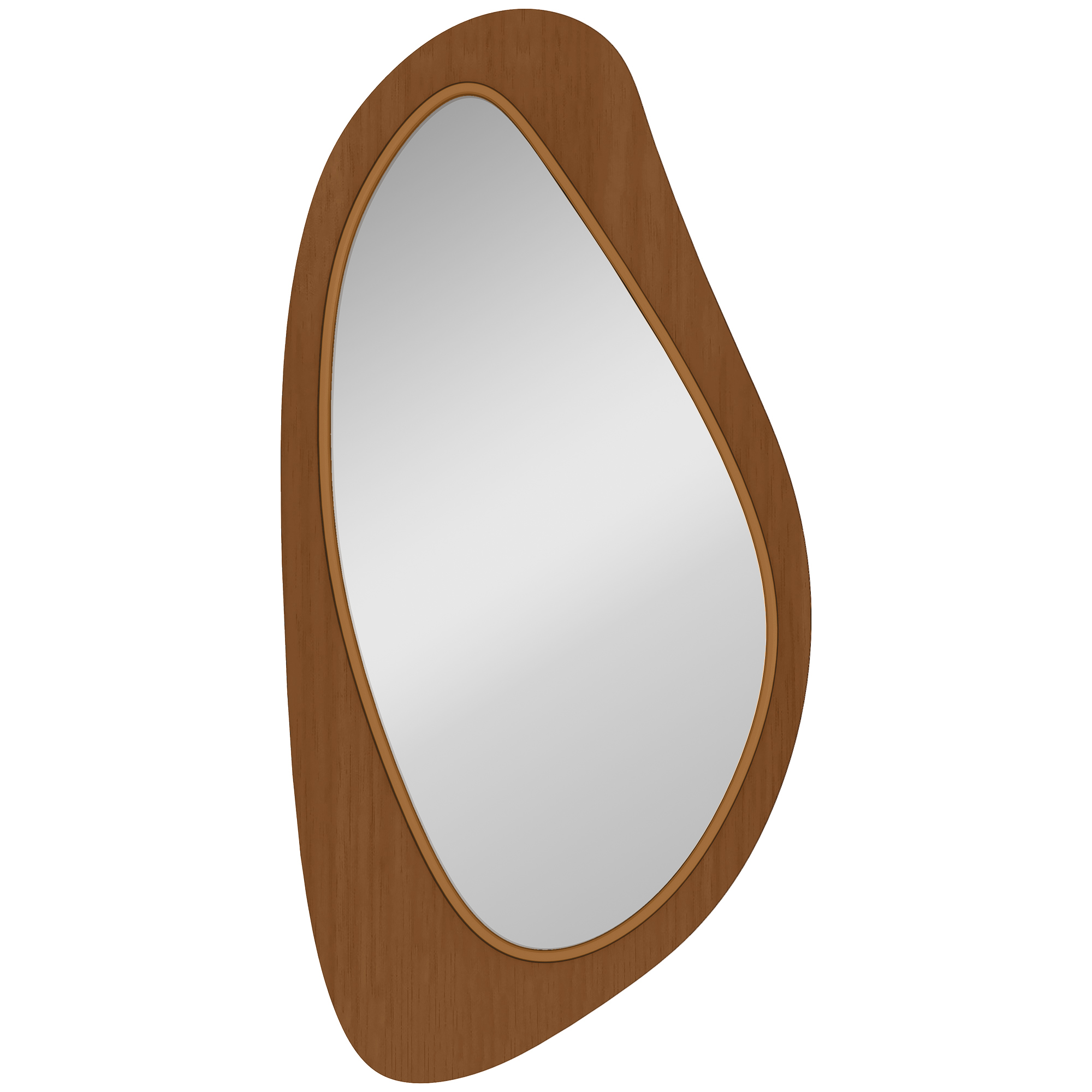 Männipuidust raamiga seina-/aknapeegel magamistuppa/elutuppa, 91,5 x 45 x 3 cm, naturaalne puit