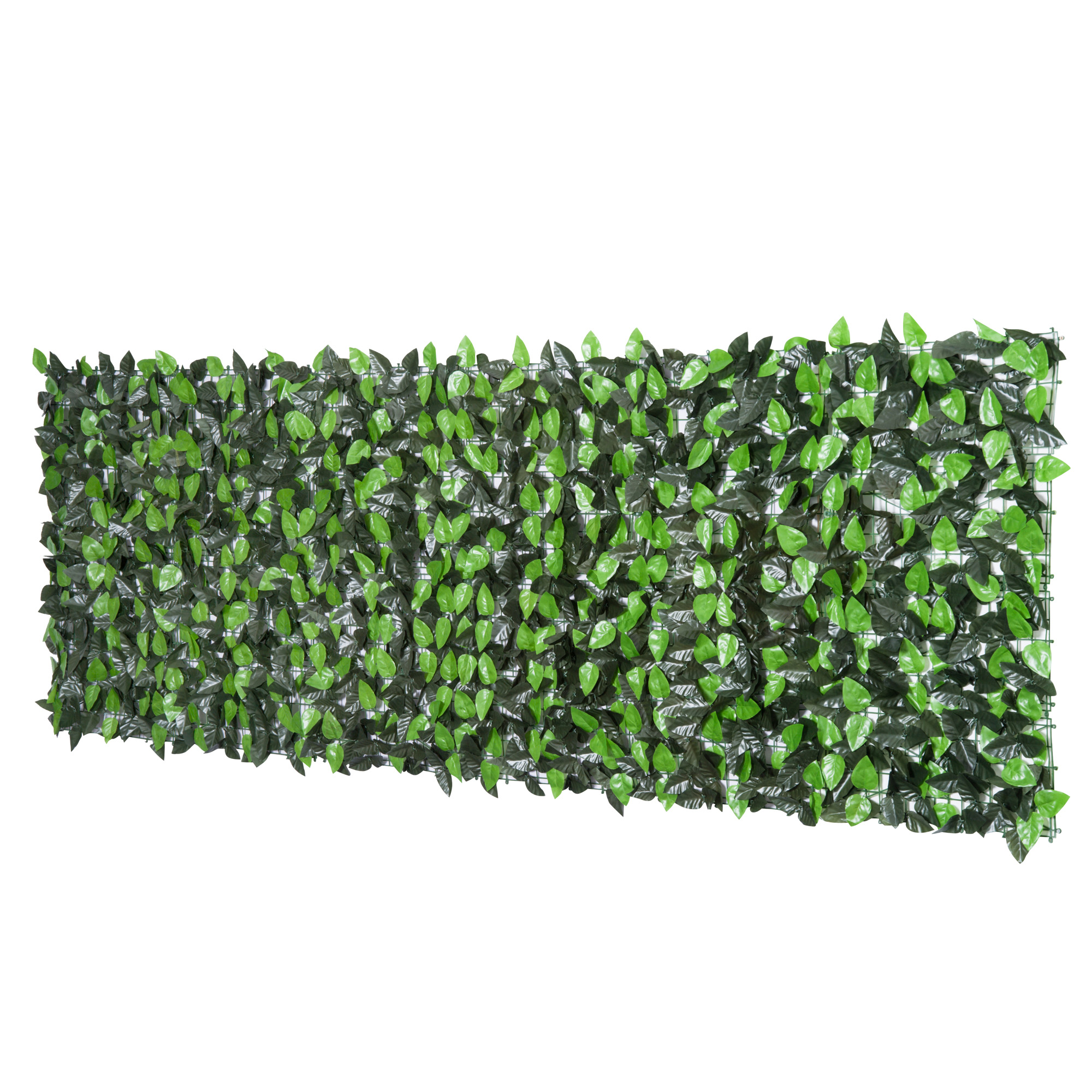 Kunstlik hekk kunstlik ronitaim õuekaunistus realistlik välimus 300 cm x 100 cm tumeroheline