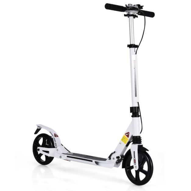 Reguleeritava kõrgusega tõukeratas valge