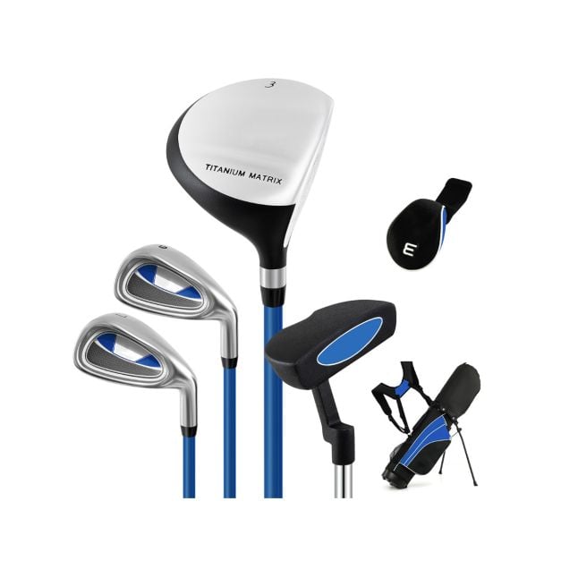 Laste täielik golfikeppide komplekt paremakäelistele golfikomplekt lastele vanuses 11-13 aastat sinine