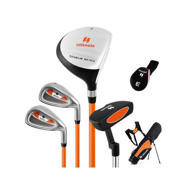 Laste täielik golfikeppide komplekt paremakäelistele golfikomplekt lastele vanuses 8-10 aastat oran