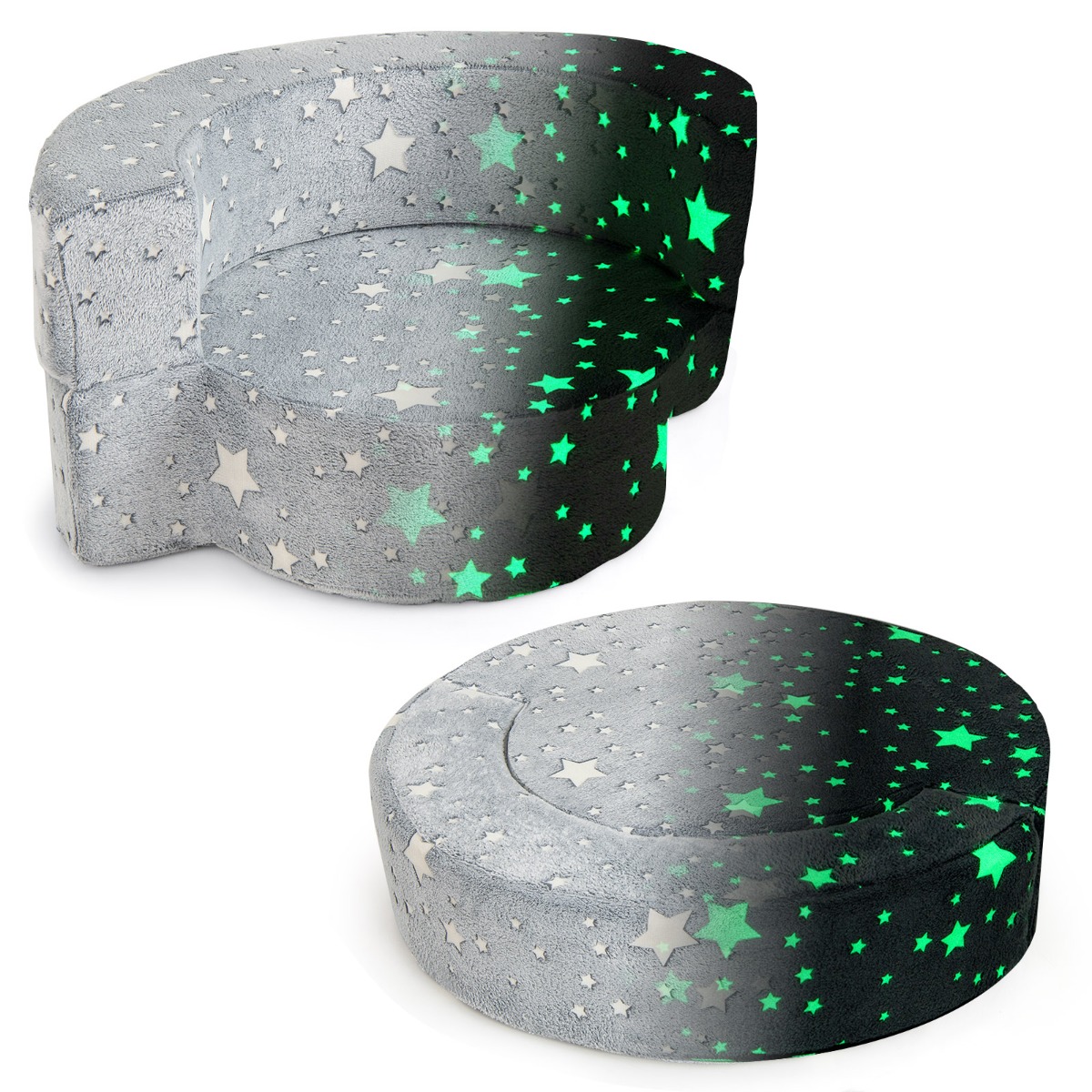 2-in-1 laste diivan mis helendab pimedas eemaldatava kattega mängudiivan lastediivan