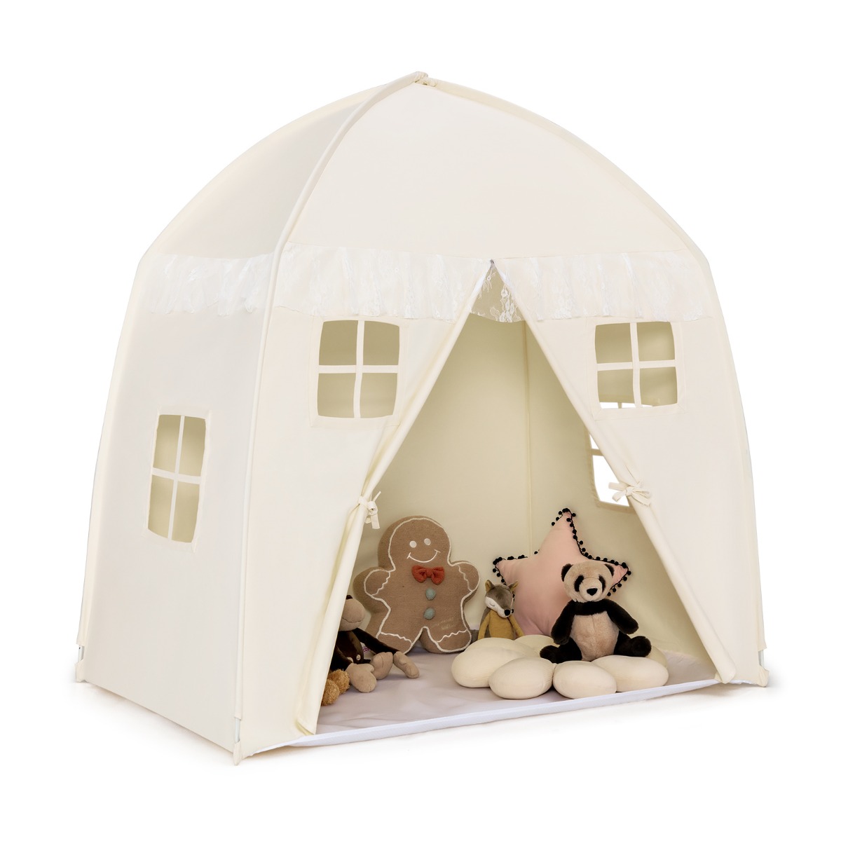 Lastetelk suur printsessitelk kandekotiga libisemisvastase mati lukuga beež