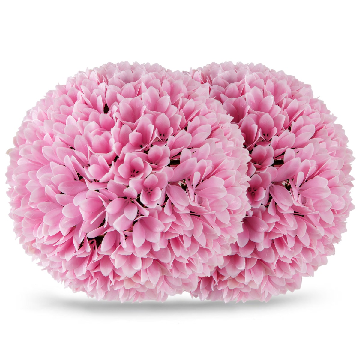 2 kunstpõõsa palli uv-kindlad dekoratiivpallid vormilõikega kunsttaim dekoratiivtaim 28 cm roosa