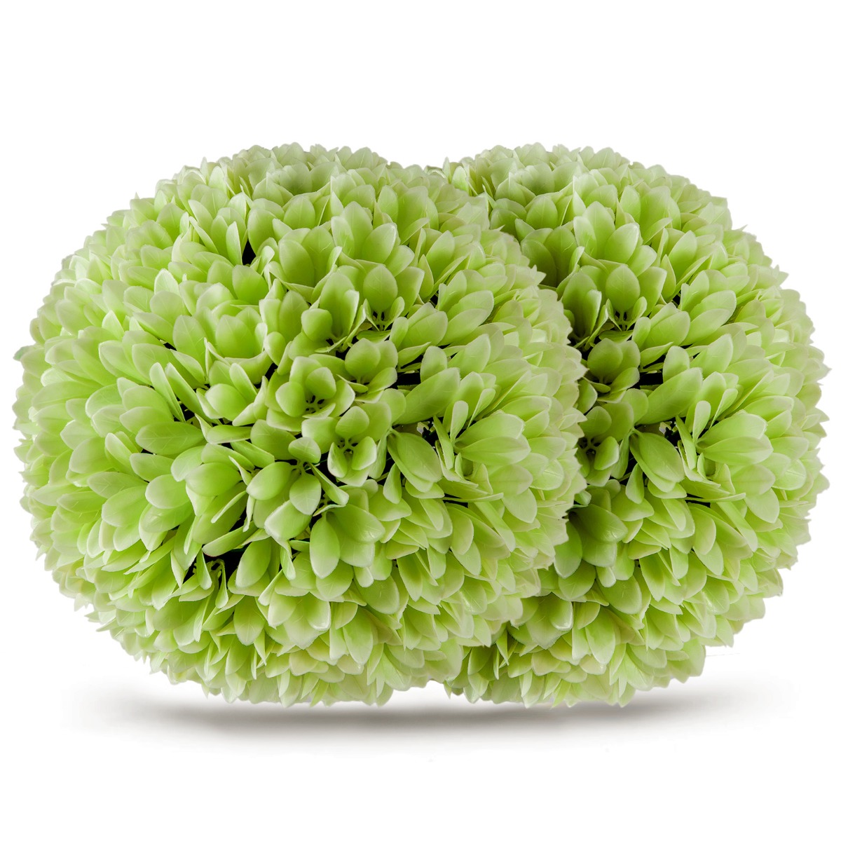 2er pukspuupall uv-kindlad dekoratiivpallid vormilõikega kunsttaim dekoratiivtaim 28 cm roheline