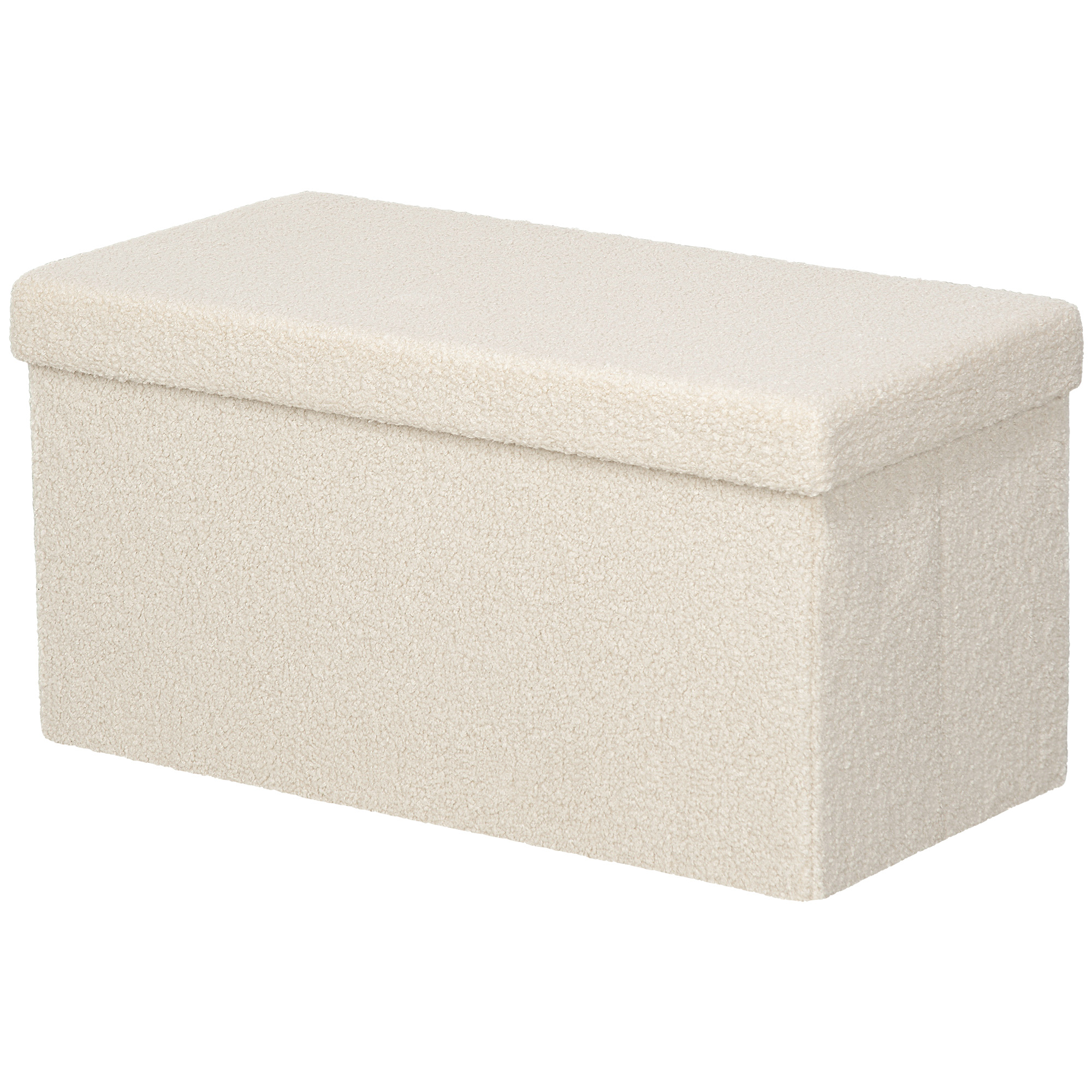 Panipaigaga ottoman, polsterdatud pink panipaiga ja kaanega elutuppa, magamistuppa, esikusse, kreemvalge