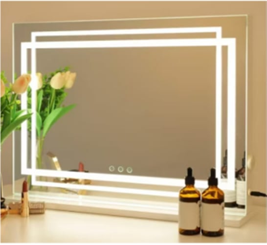 LED-valgustusega meigipeegel 58x12x48 cm