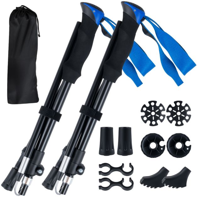 Kokkupandavad matkakepid sinised