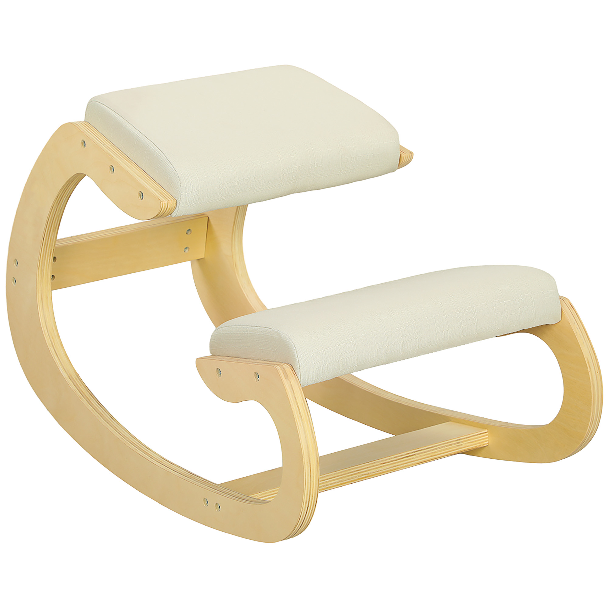 Ergonoomiline kiiktool kodukontorisse, rühi parandamiseks, kreemjas