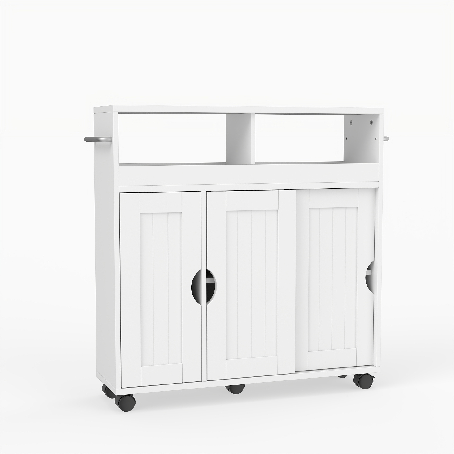 Nišikapp ratastega, reguleeritava riiuliga, käterätikuivatiga ja lükandustega; vannitoakäru