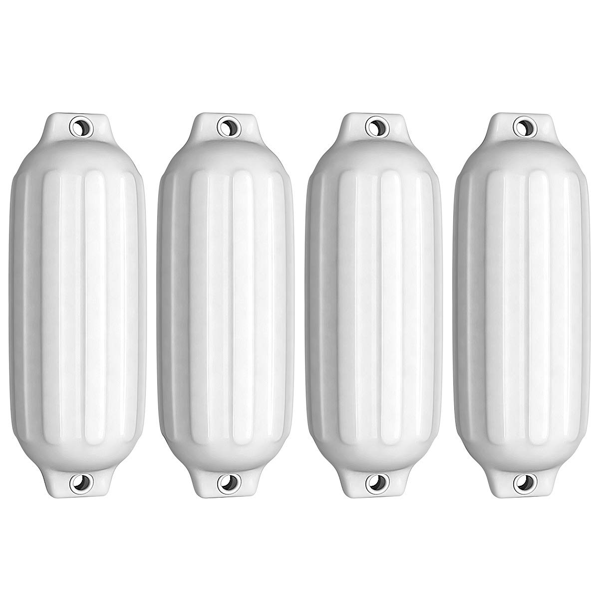 4-osaline paadifenderite komplekt pikad fenderid pallifenderite komplekt paadi põrkeraua kai fender 685 x 215 cm valge