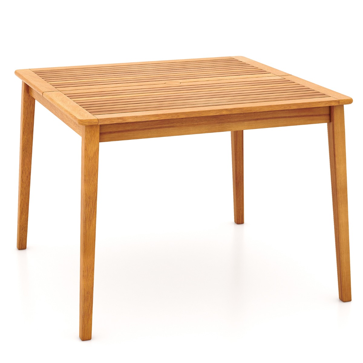 39" akaatsiapuidust bistrolaud päikesevarju auguga