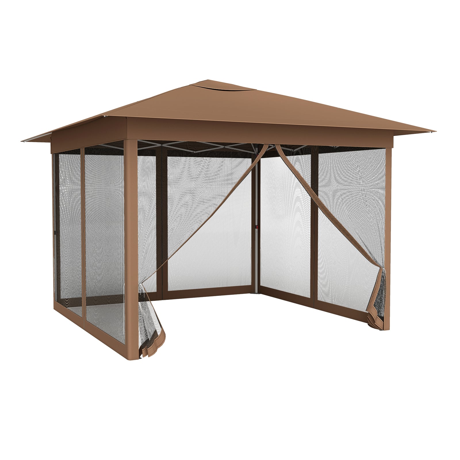 11.5x11.5 jalga pop-up varikatus pruun