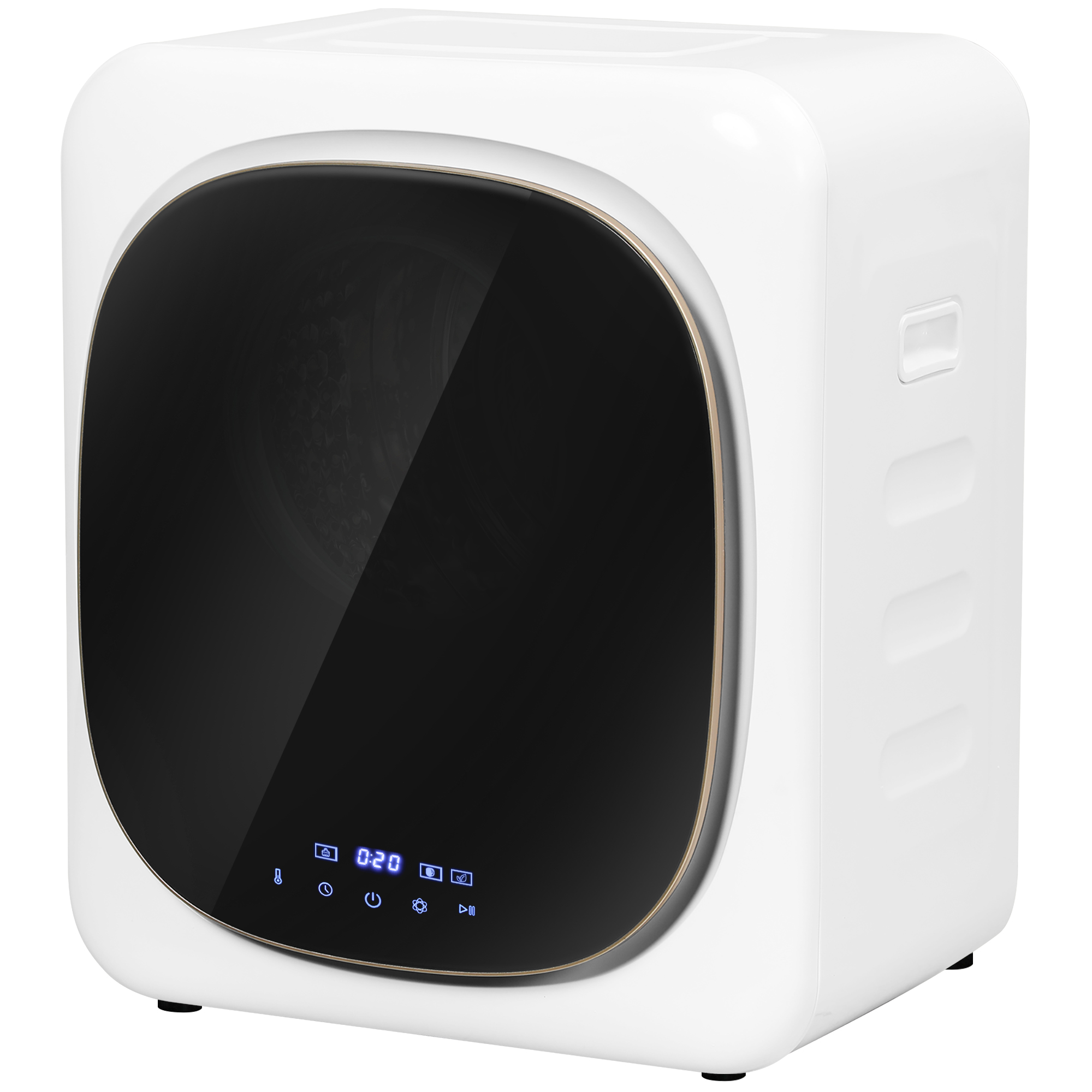 HOMCOM pesukuivati UV-desinfitseerimisega, kompaktne konstruktsioon, 4 kg mahutavus, roostevaba teras, valge