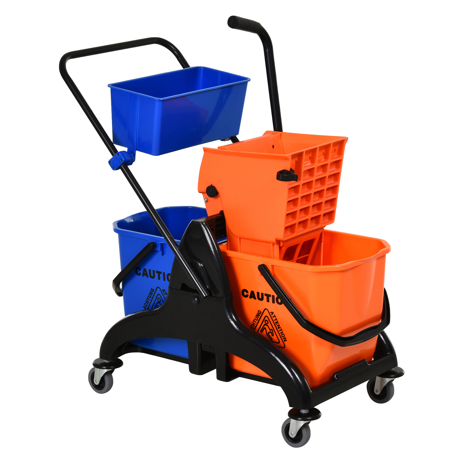 Puhastusämber rullikutega, oranž