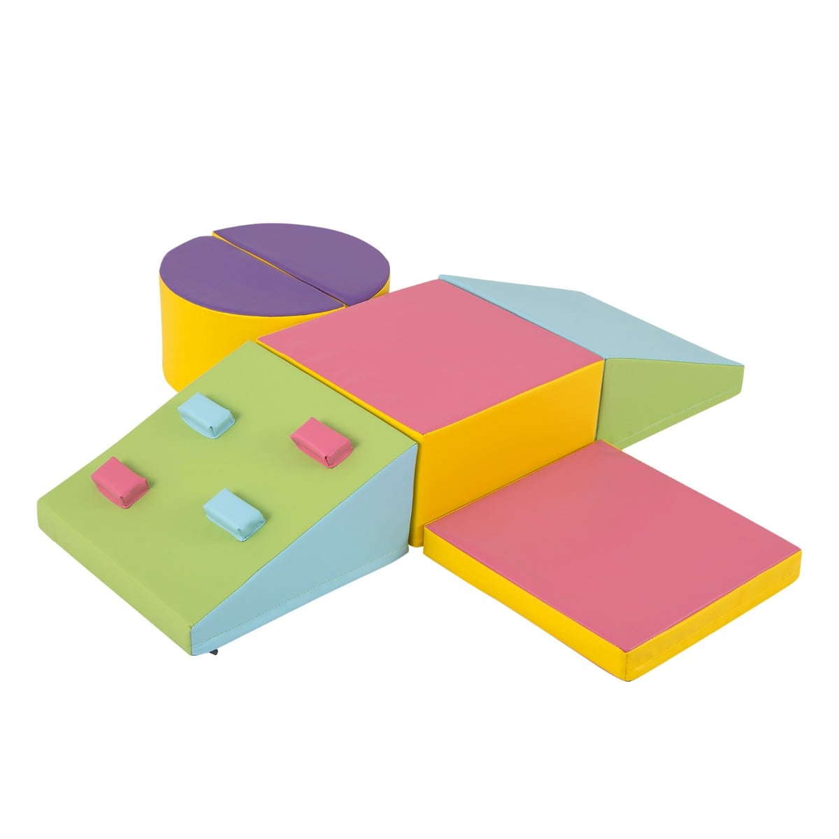 6-osalised laste vahtplastist ehitusklotsid ronimiskividega pehmete ehitusklotside ronimiseks ja roomamiseks