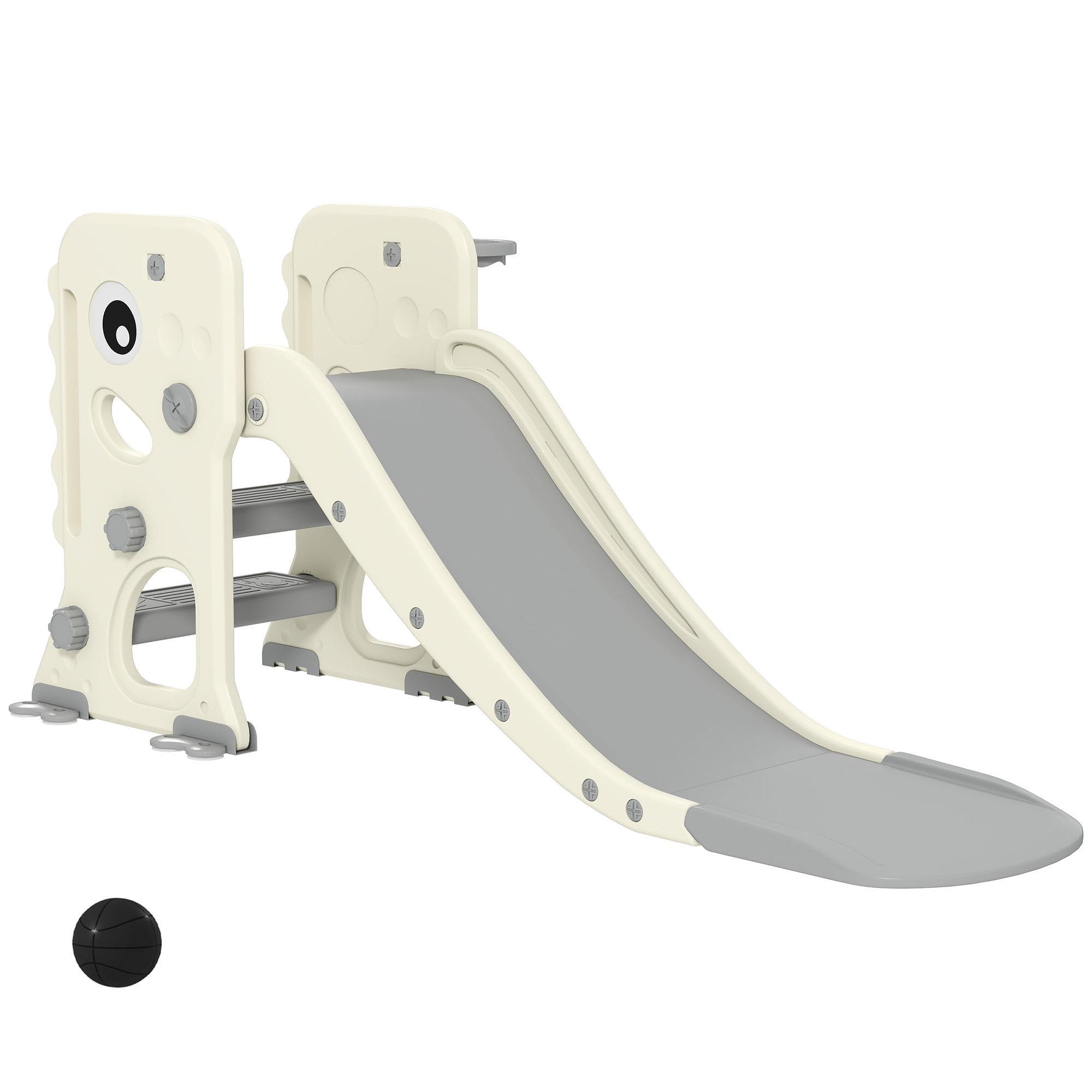 3-ühes laste liumägi ronimisraami, korvpallirõnga ja palliga, kokkupandav siseruumides kasutatav väikelaste liumägi 2-5-aastastele lastele