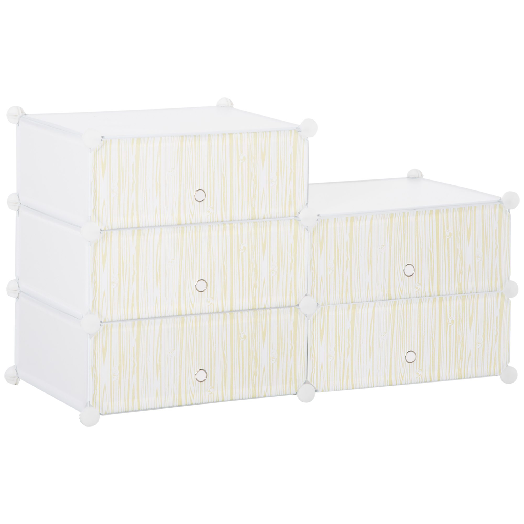 Modulaarne riiulisüsteem 12 paari kingi jaoks, 49 cm x 36,5 cm x 108 cm, valge