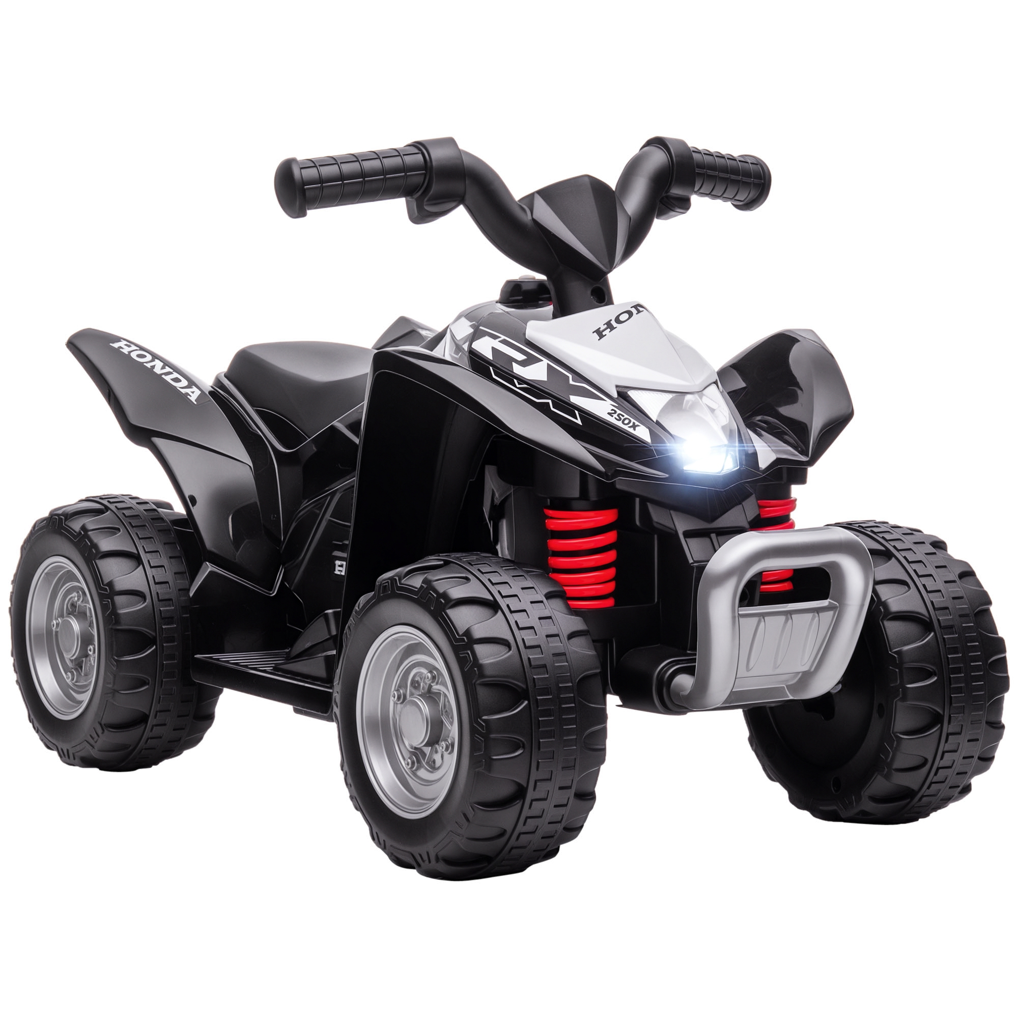Elektriline ATV, laste ATV, 2,8 km/h, LED-esituled, 1,5-3 aastasele lapsele, must, 65,5 x 38,5 x 43,5 cm