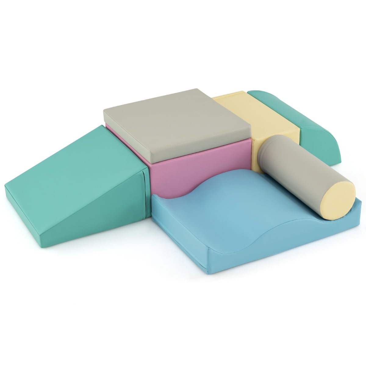 7-osalised vahtplastist ehitusklotsid möllamiseks ja ronimiseks, hiiglaslikud vahtplastist ehitusklotsid, pehmed ehitusklotsid, sinine