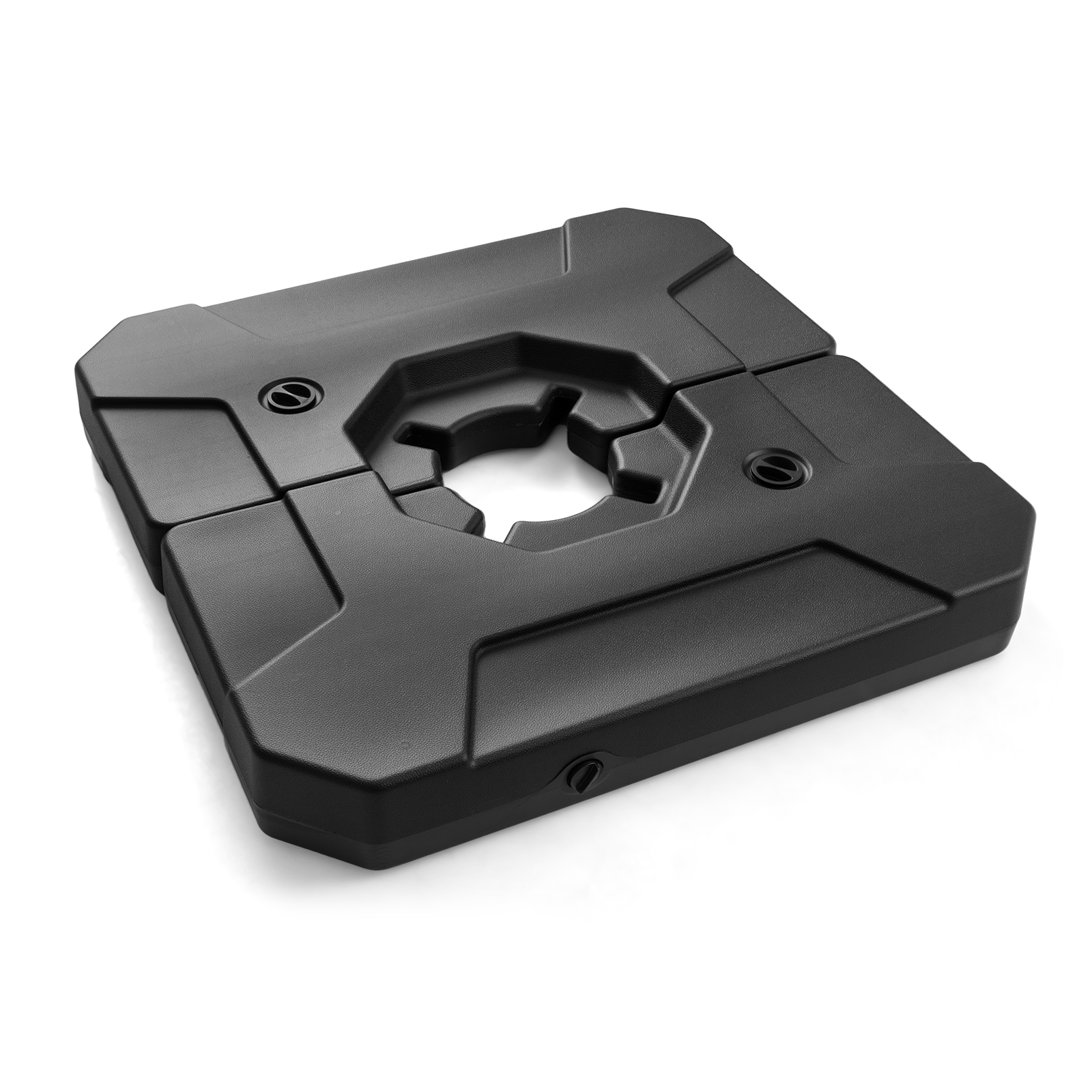 Vihmavarjualus, kaheosaline kandiline taldrik käepidemetega, täidetav, aia jaoks, 89 x 89 cm, must