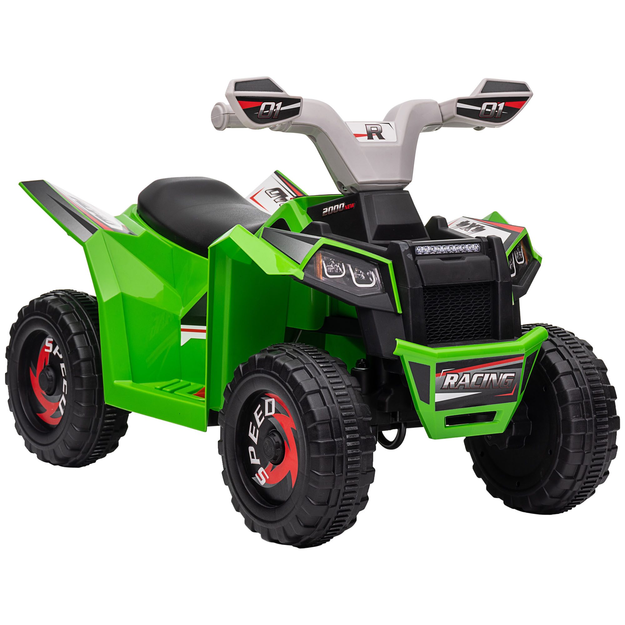 Elektriline laste ATV, 2,5 km/h, edasi- ja tagasikäigud, 18-36 kuu vanustele, roheline