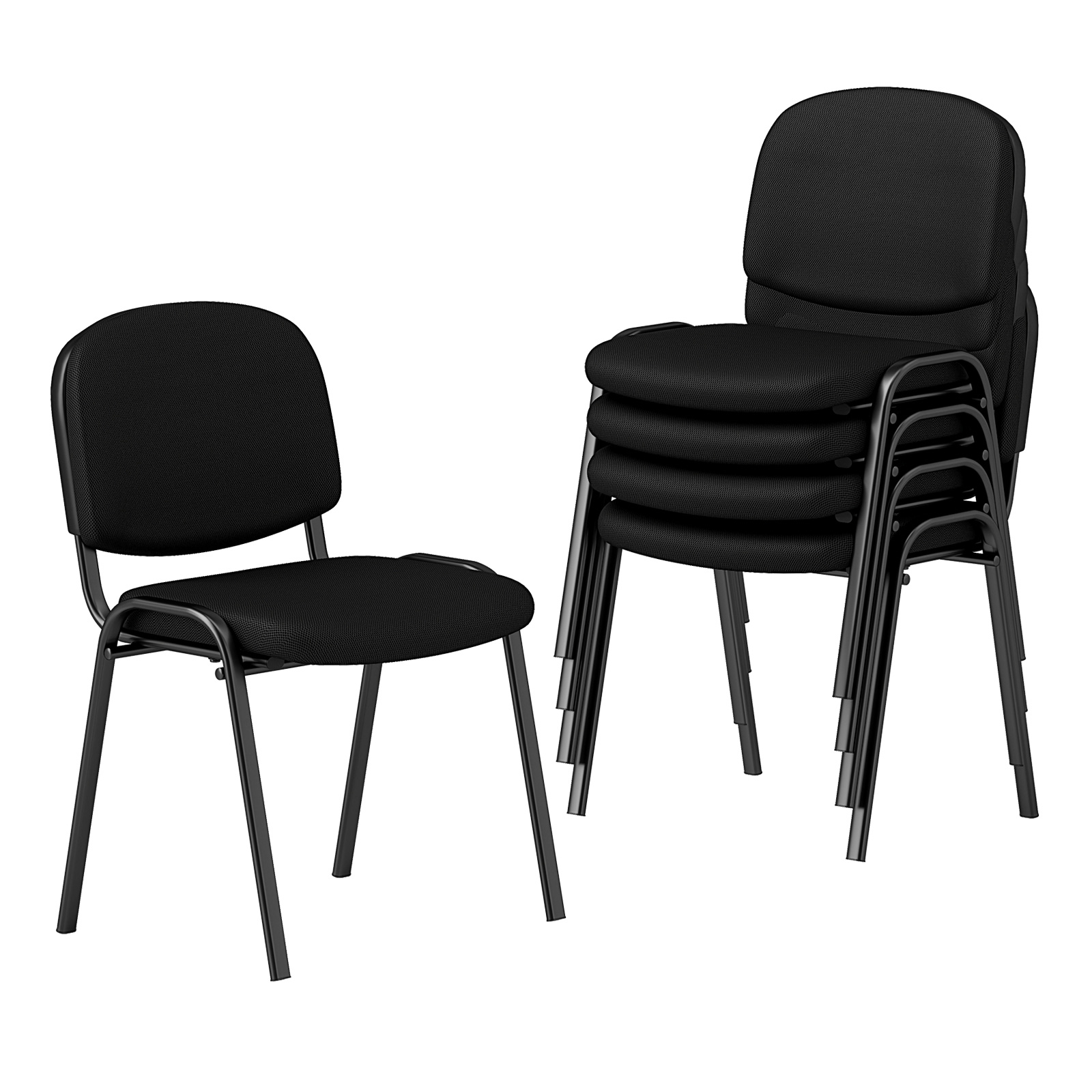 5-osaline virnastatav vastuvõtutool must