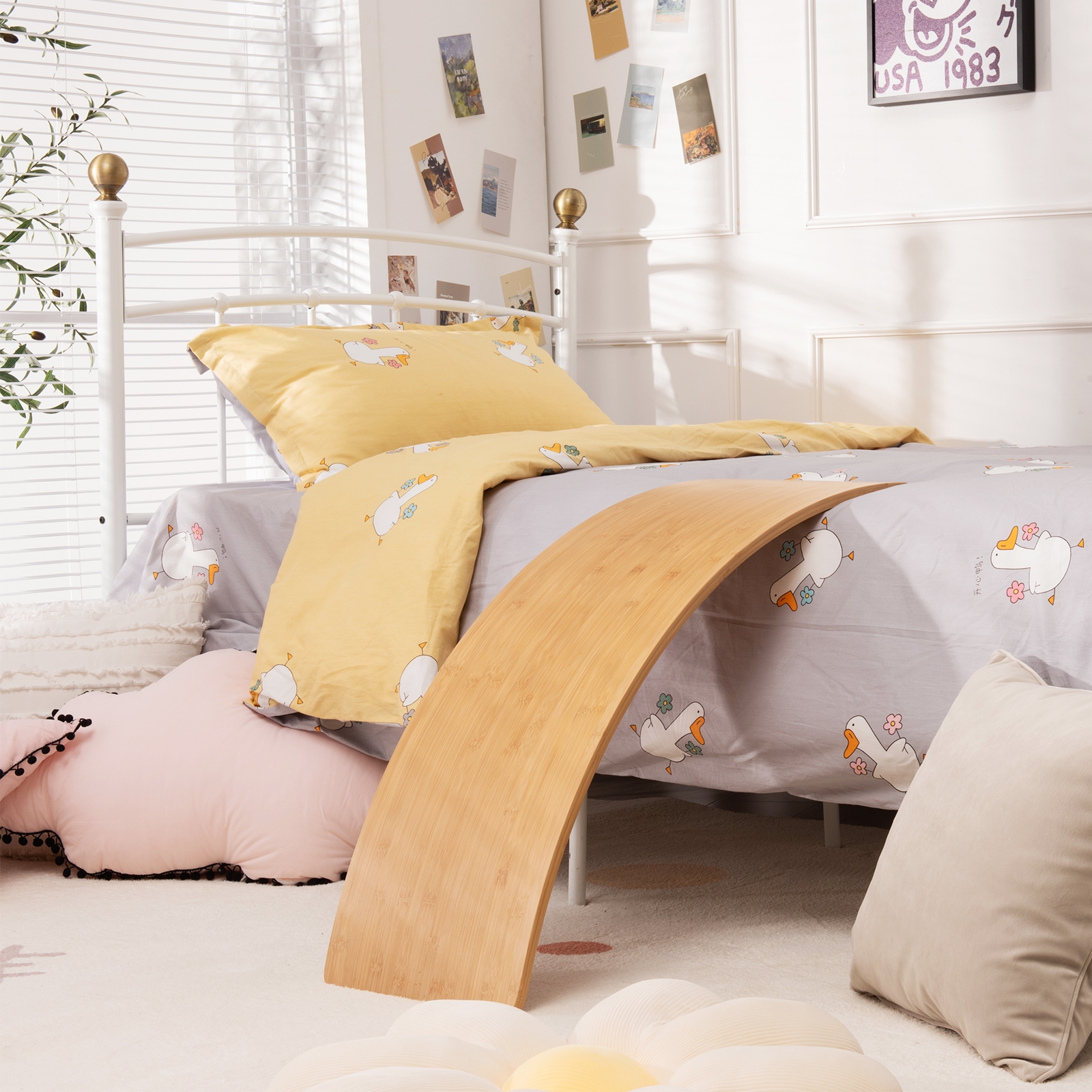 1,5cm paksune bambusest tasakaalulaua liumägi