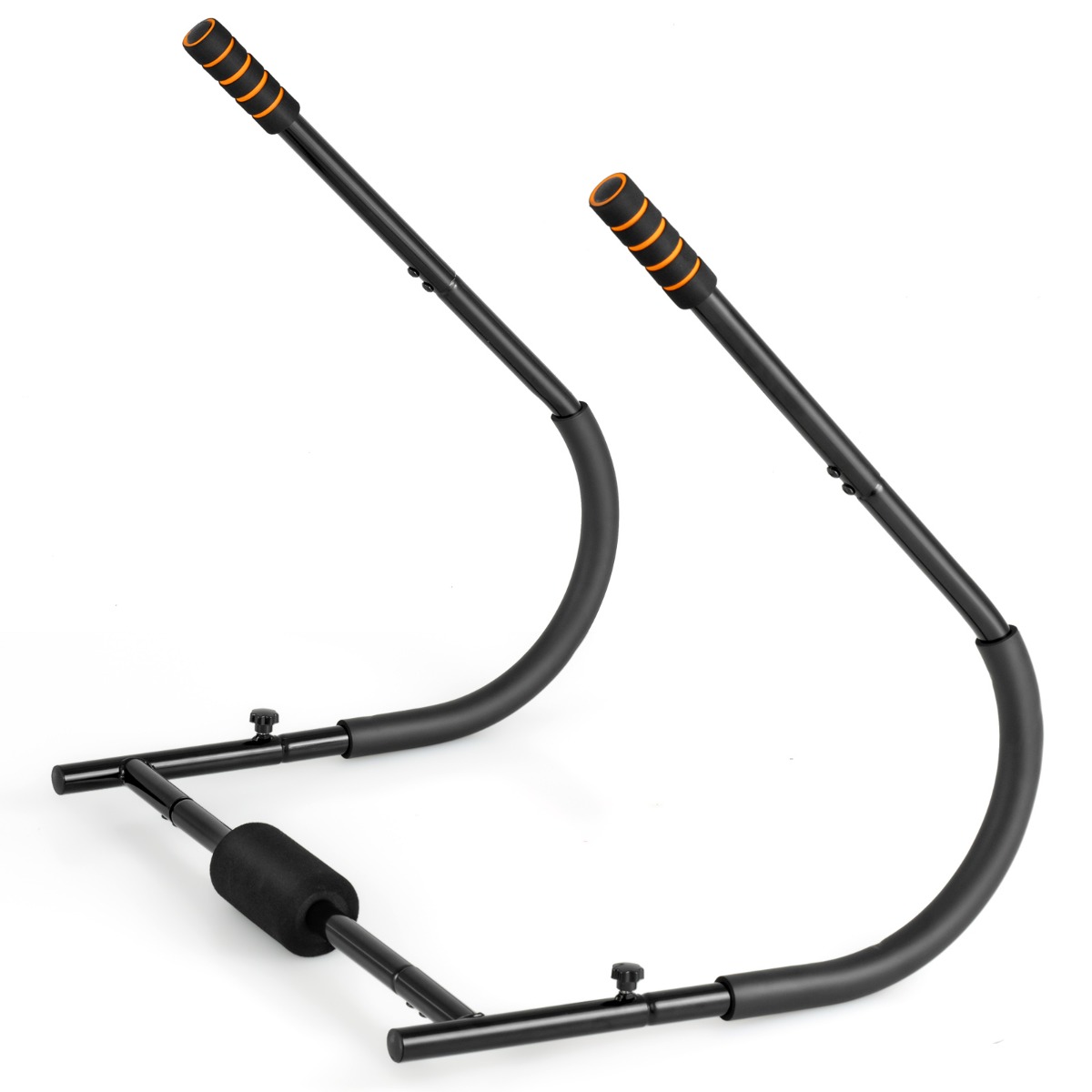 Polsterdatud peatoega kõhutrenažöör, kokkupandav AB trenažöör, kõhulihaste trenažöör, kõhutreeningseade, must