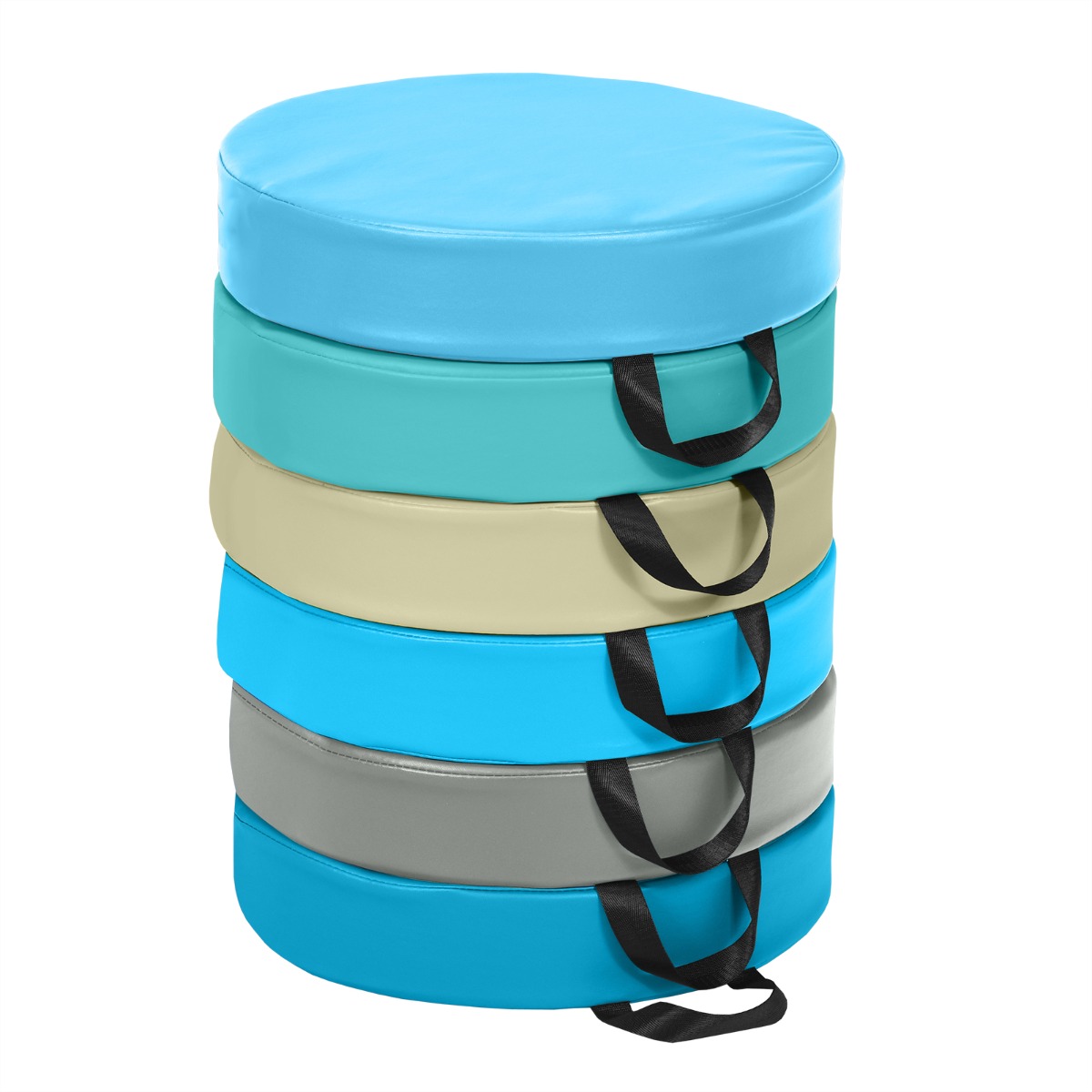 6-osaline komplekt laste toolipatju käepideme ja lukuga põrandapadjad istmepadjad istmekõrgendus helesinine