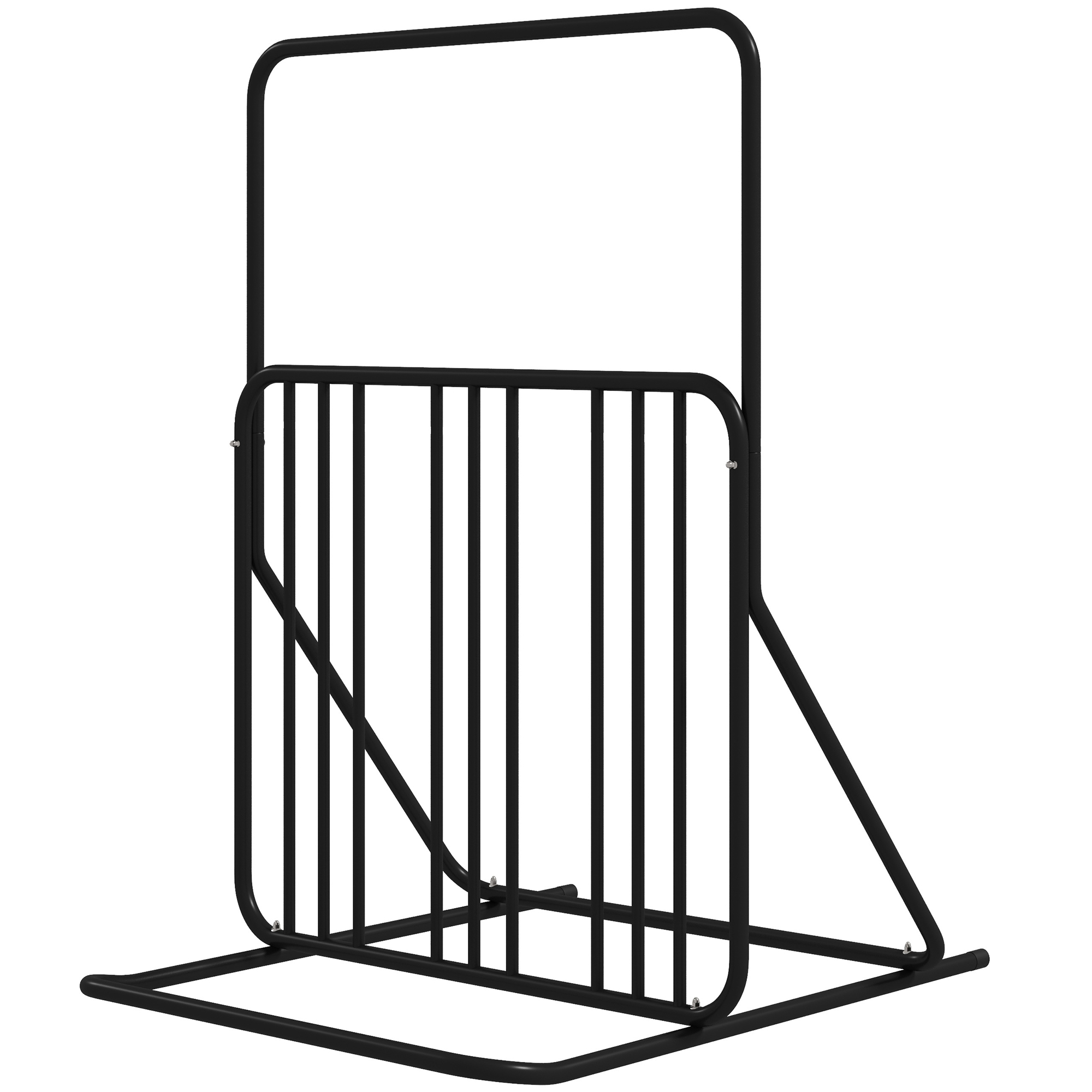 Jalgrattahoidik 4 jalgrattale, ilmastikukindel, lisatoega, 102 x 92 x 130 cm, must