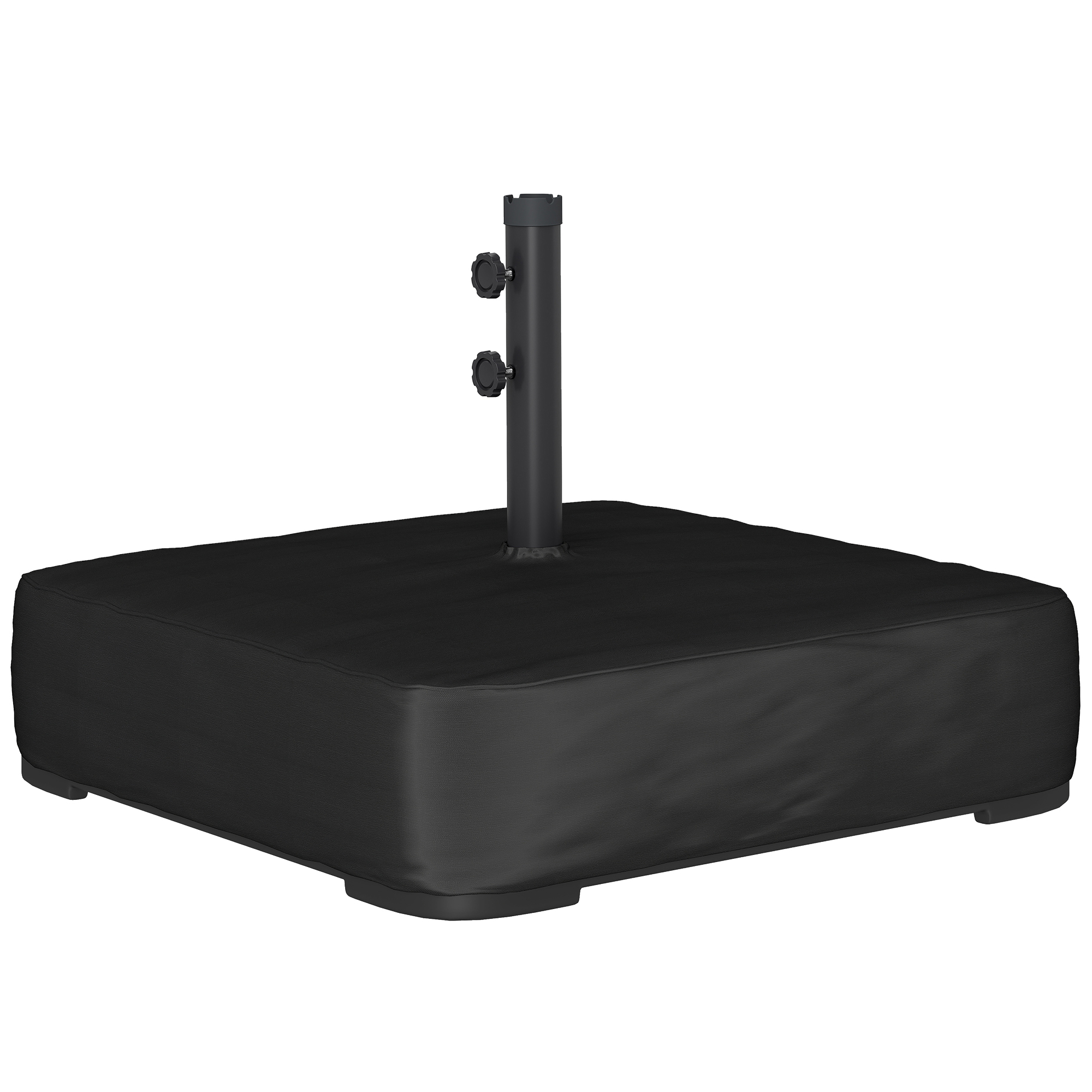 Päikesevarju alus, 80 kg liivatäidisega, vastupidav alus konsoolvarjudele ja 48 mm postidele, must