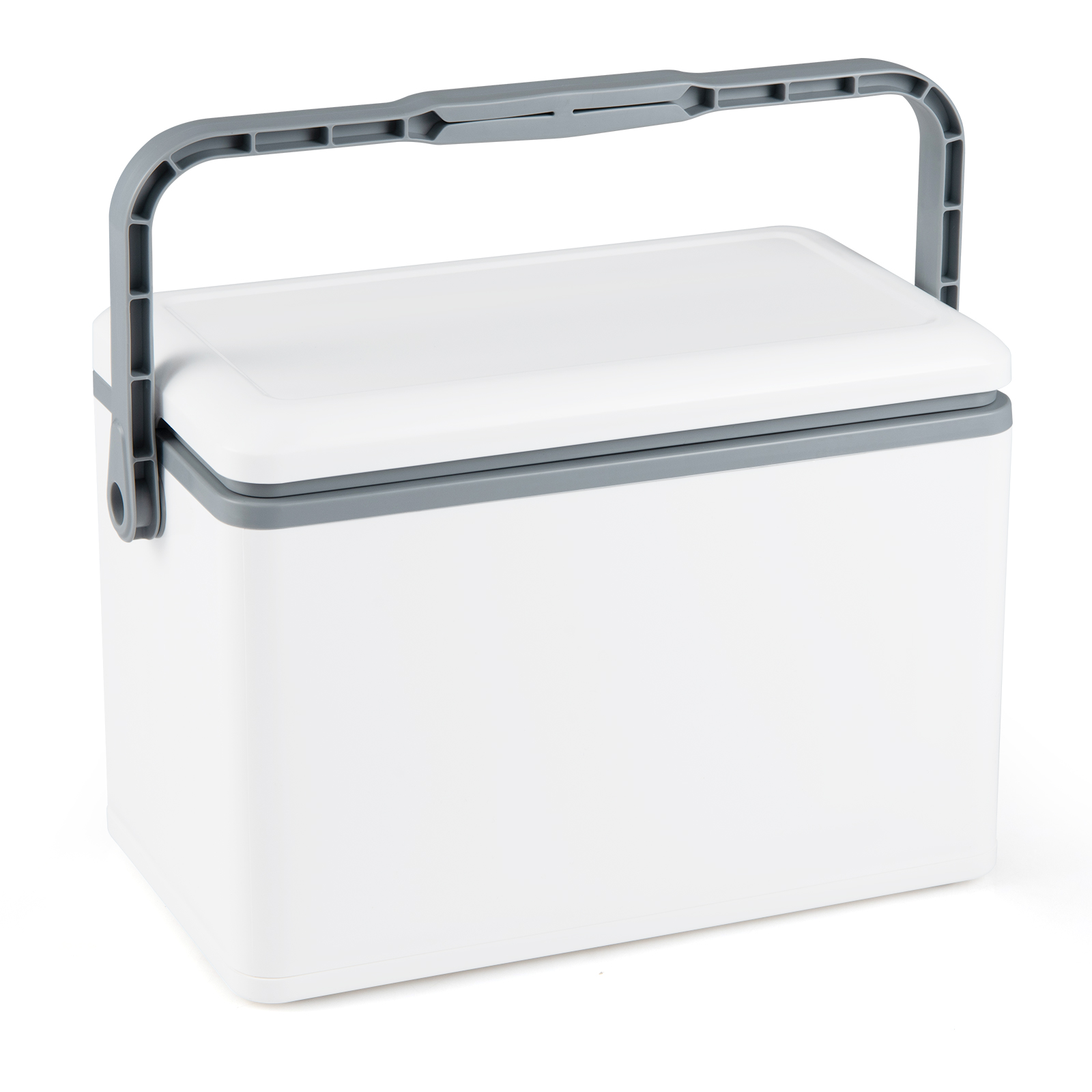 Kaasaskantav kõva kestaga jahutuskast, 12 l, isoleeritud jahutuskast mugava käepidemega, lekkekindel sügavkülmik, valge