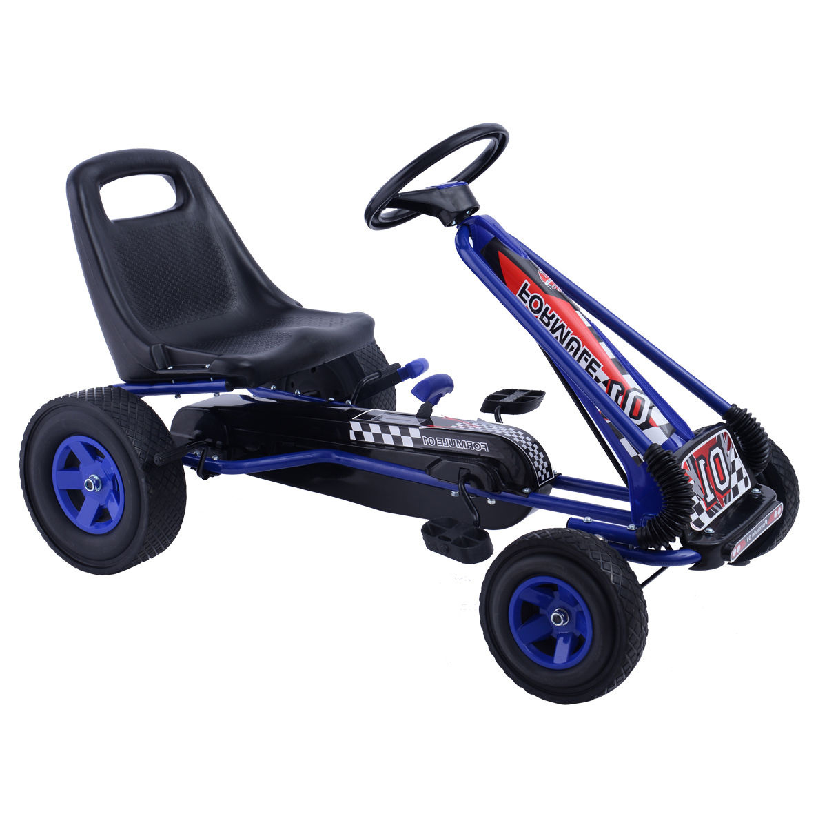 Pedaal Gokart Racing Lasteauto Pedaal Sõiduki Pedaalauto Gokart väljaspool istet Sinine