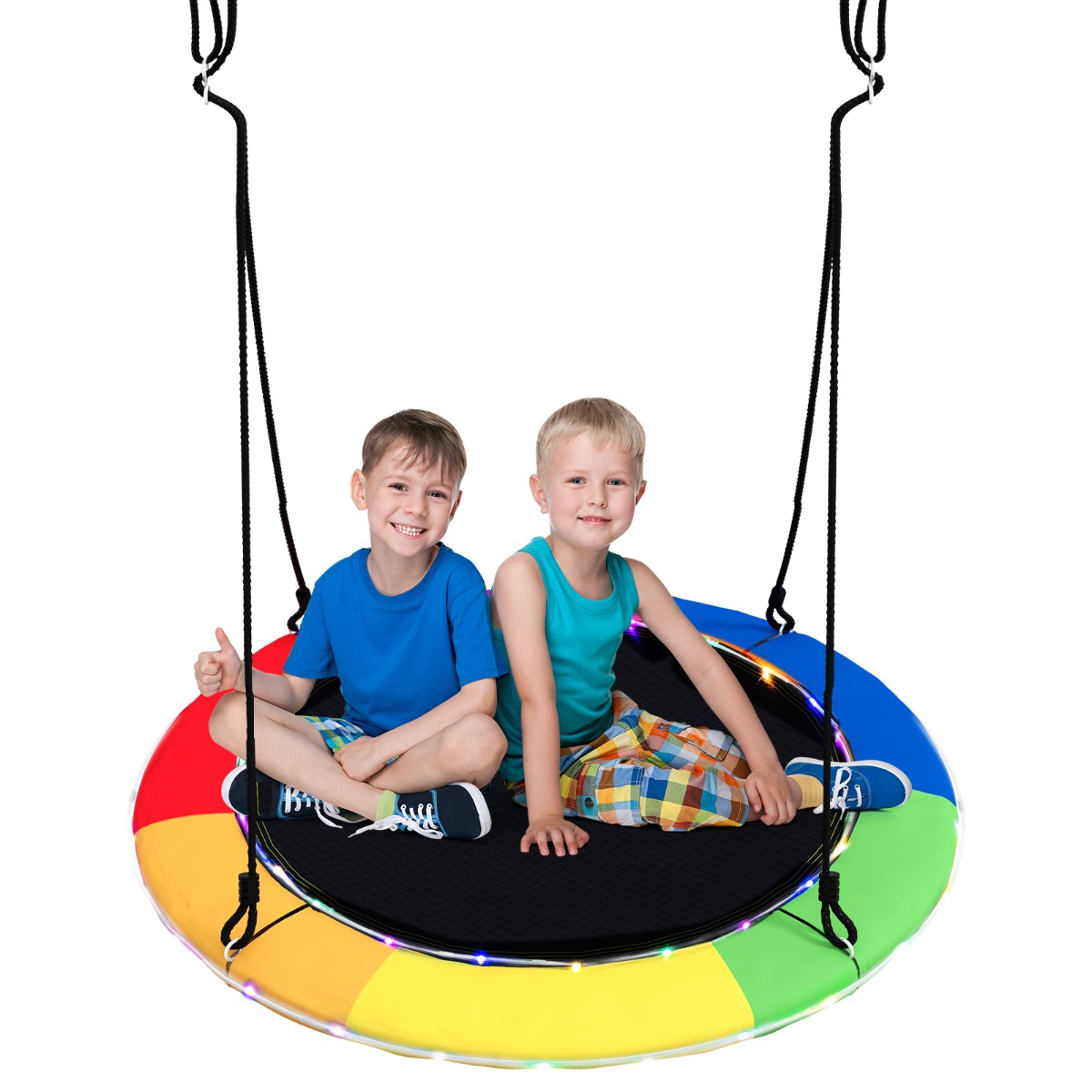 100 cm läbimõõduga taldrikukiik mahutab kuni 300 kg LED-kiike lastele