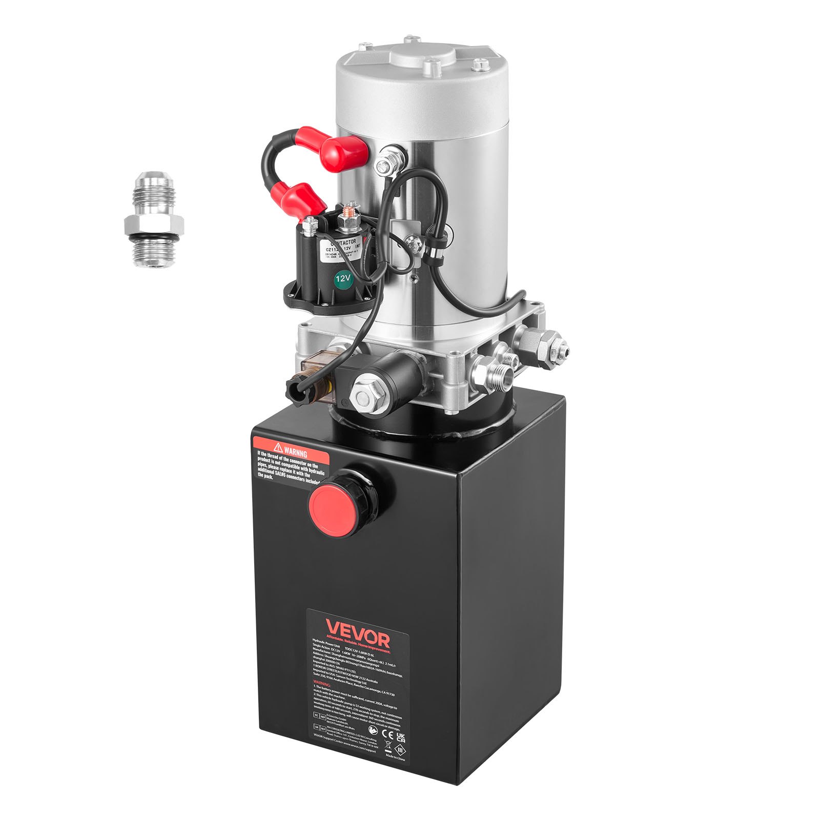 6 L hüdrauliline jõuseade ühetoimeline kallurhaagise pump maksimaalne ülerõhu 22 MPa ja voolukiirus 3 4 l/min DC 12 V