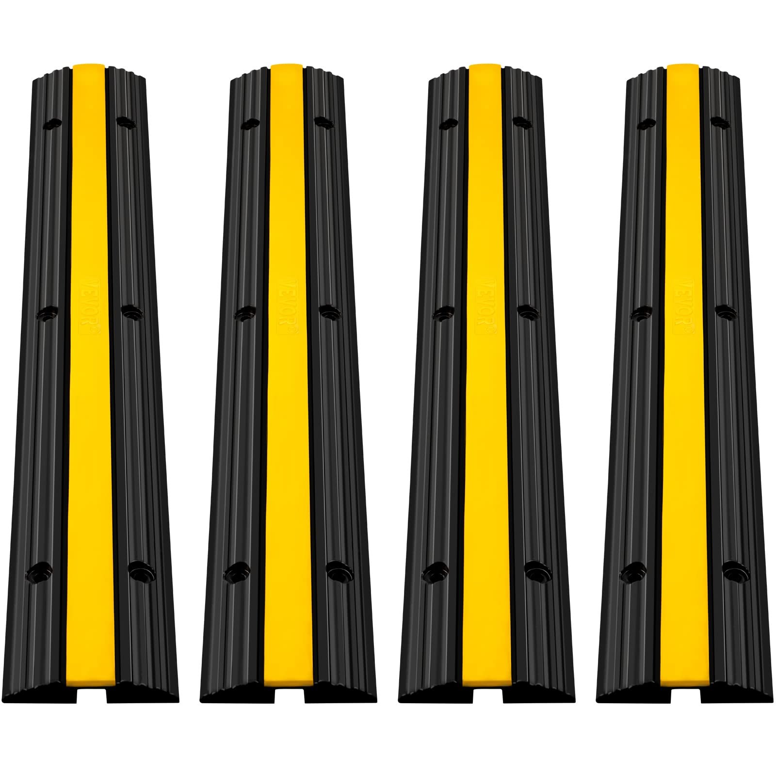 4 Tk 1-kanaliga kummist kaablikaitsega kaldteed 102x15,5x3 cm vastupidav 8164