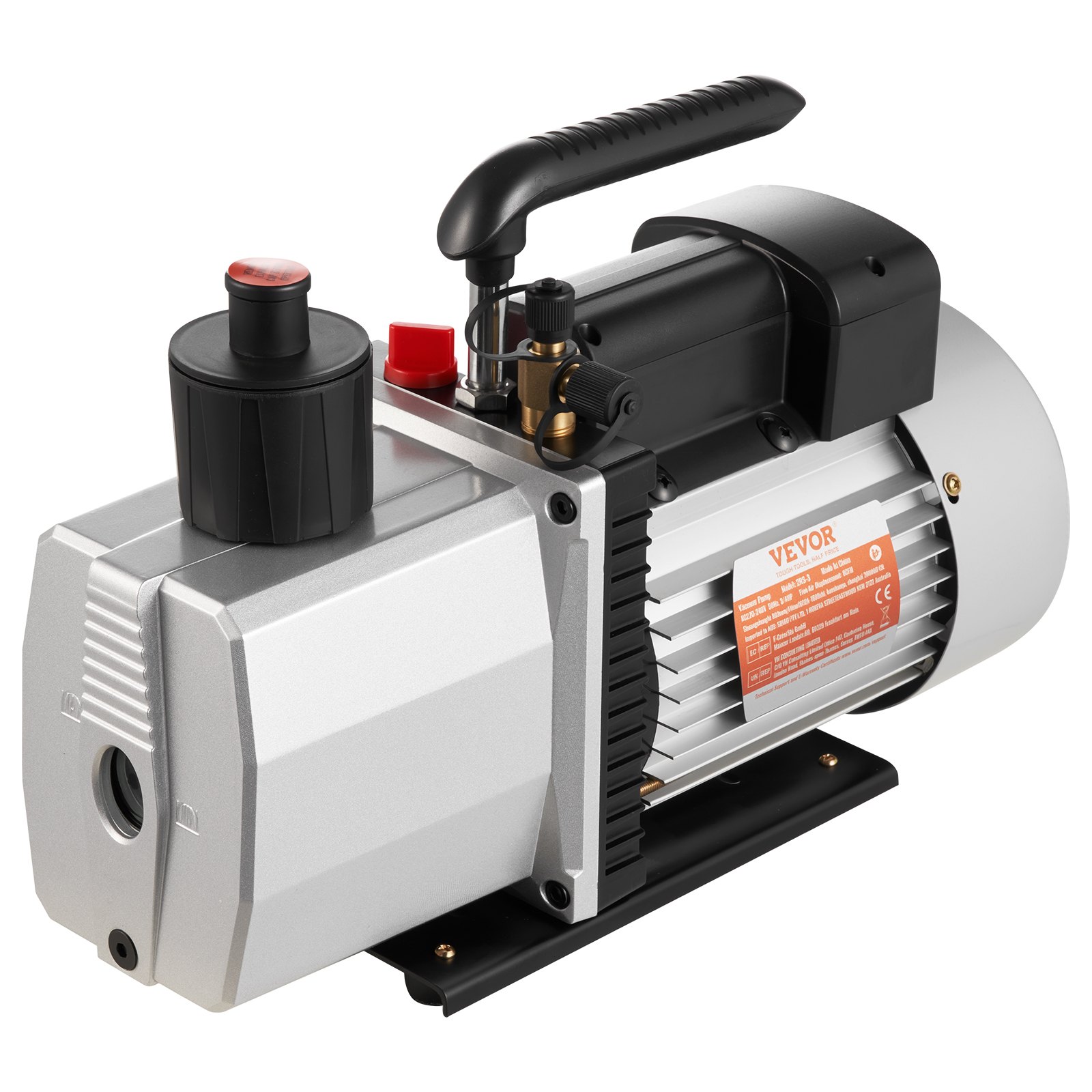 483 l/min (13 6 m3/h) kaheastmeline pöördlabaga professionaalne vaakumpump 15 mikronit 559 W (3/4 HP)
