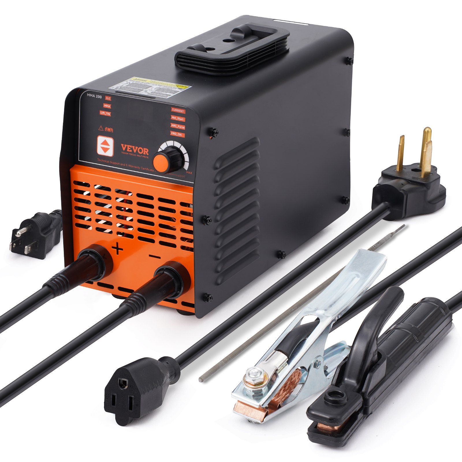 220 V elektroodkeevitusseade, 200 A kaar-/tõstuk-TIG-keevitusseade suure LED-ekraaniga
