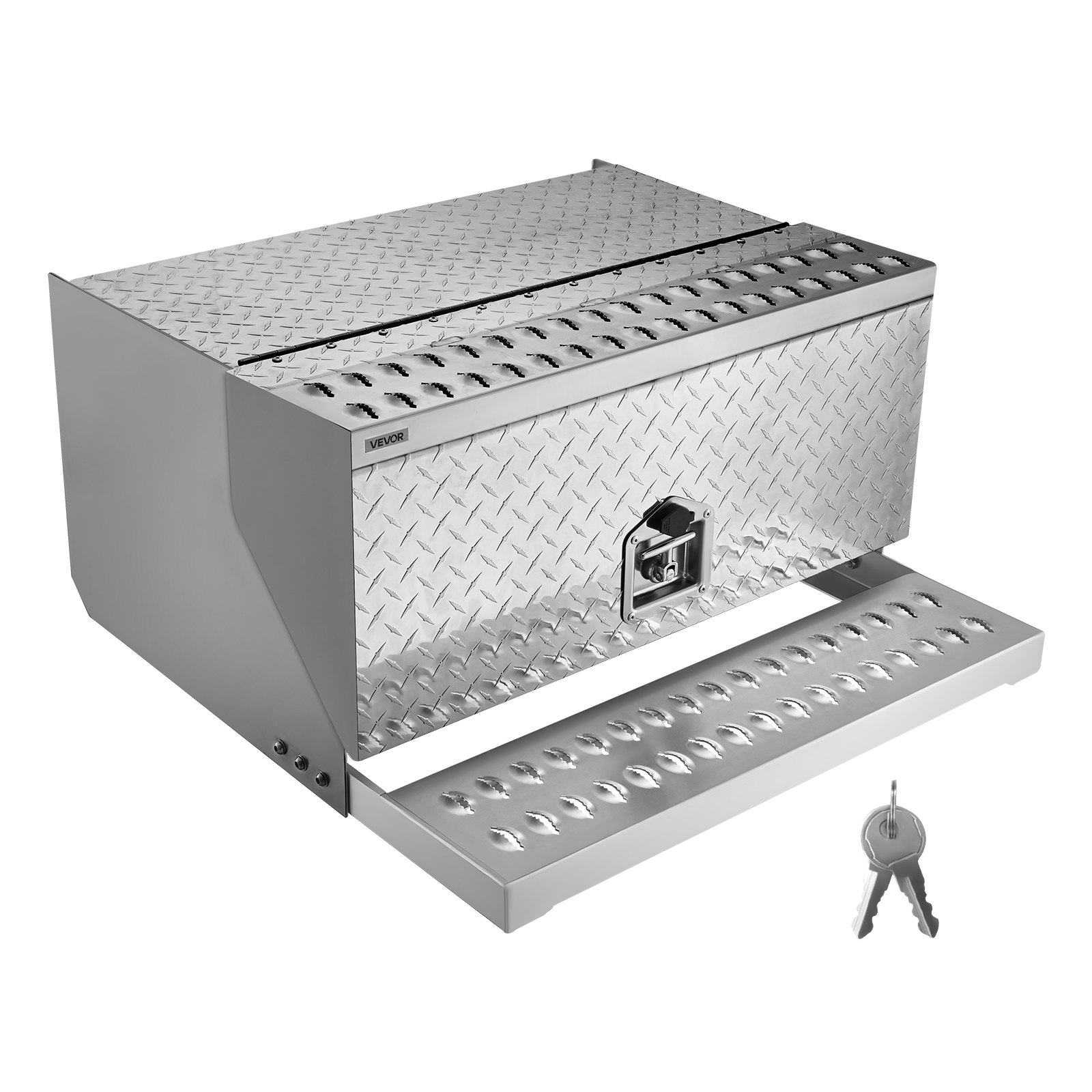 Poolhaagise astmega tööriistakast 760 x 750 x 400 mm vastupidav alumiiniumist teemantplaadiga tööriistakast veekindel