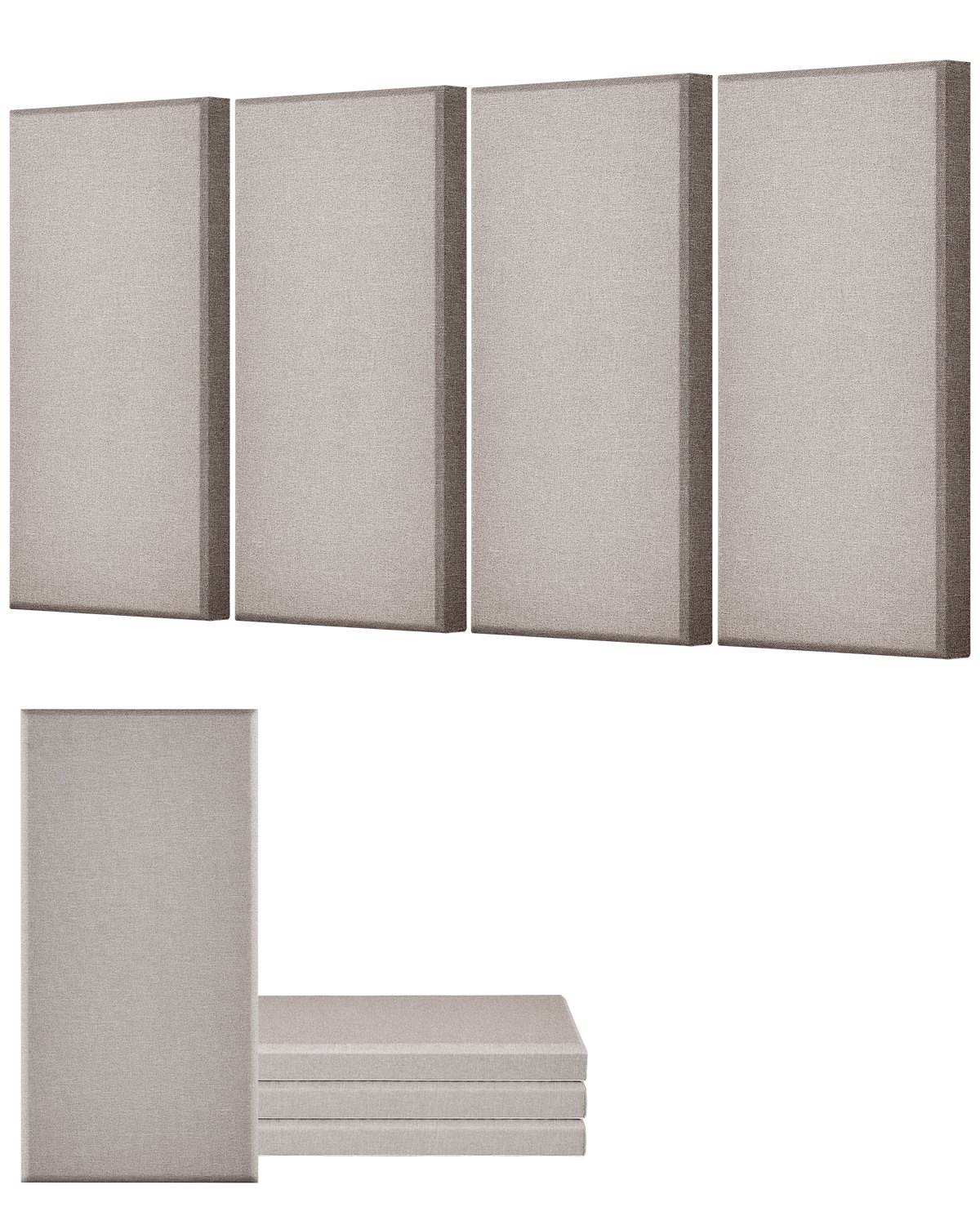 4 tk akustilisi paneele, 5,1 cm paksused 59,9 x 30 cm klaaskiust heli neelavad paneelid, isekleepuvad helikindlad seinaplaadid, stuudiotele, kontoritele, kodukinodele, koosolekuruumidele, kaamelina